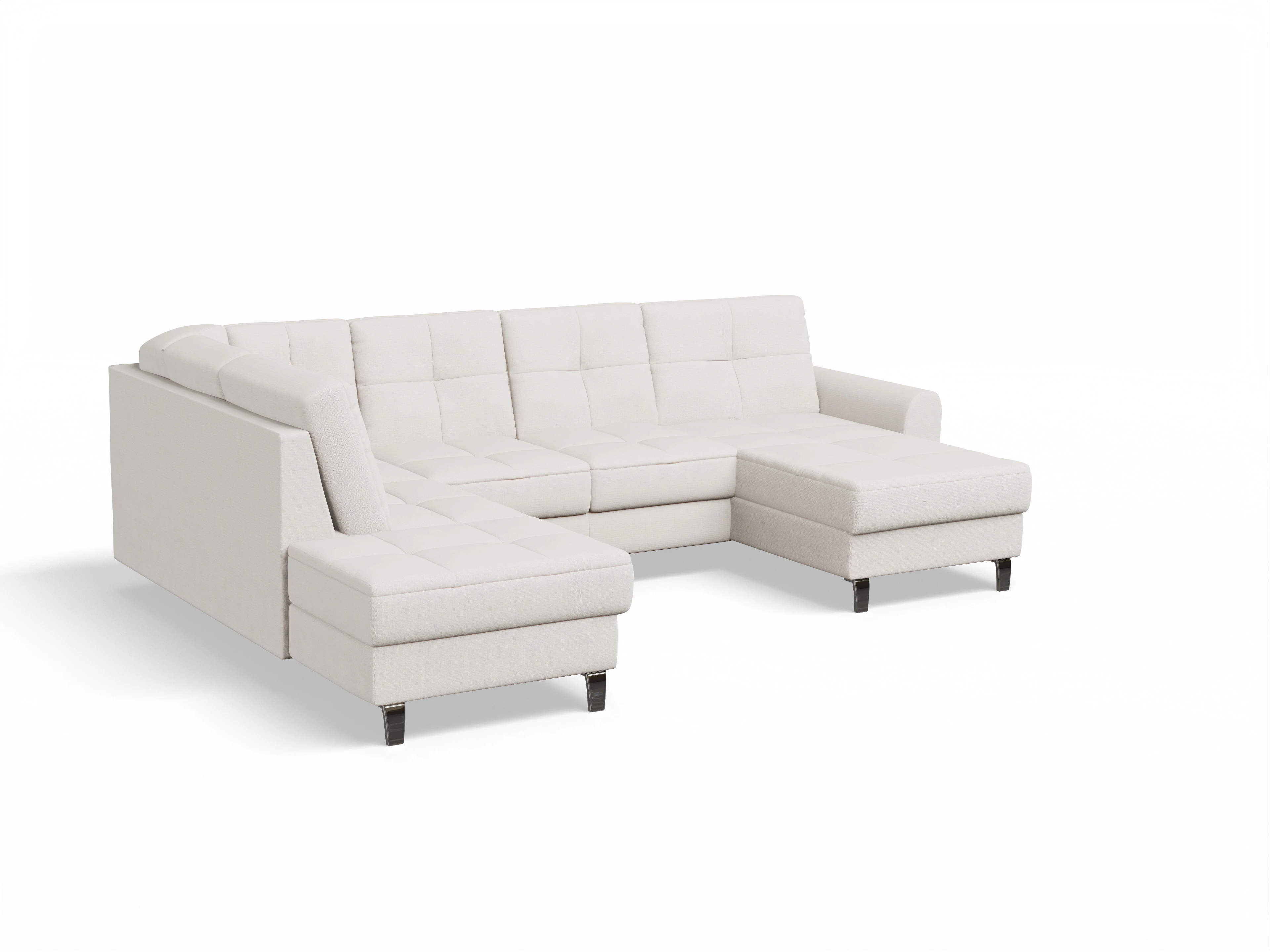 Ansicht des Produktes Valona Wohnlandschaft offen beidseitig in Stoff Beige