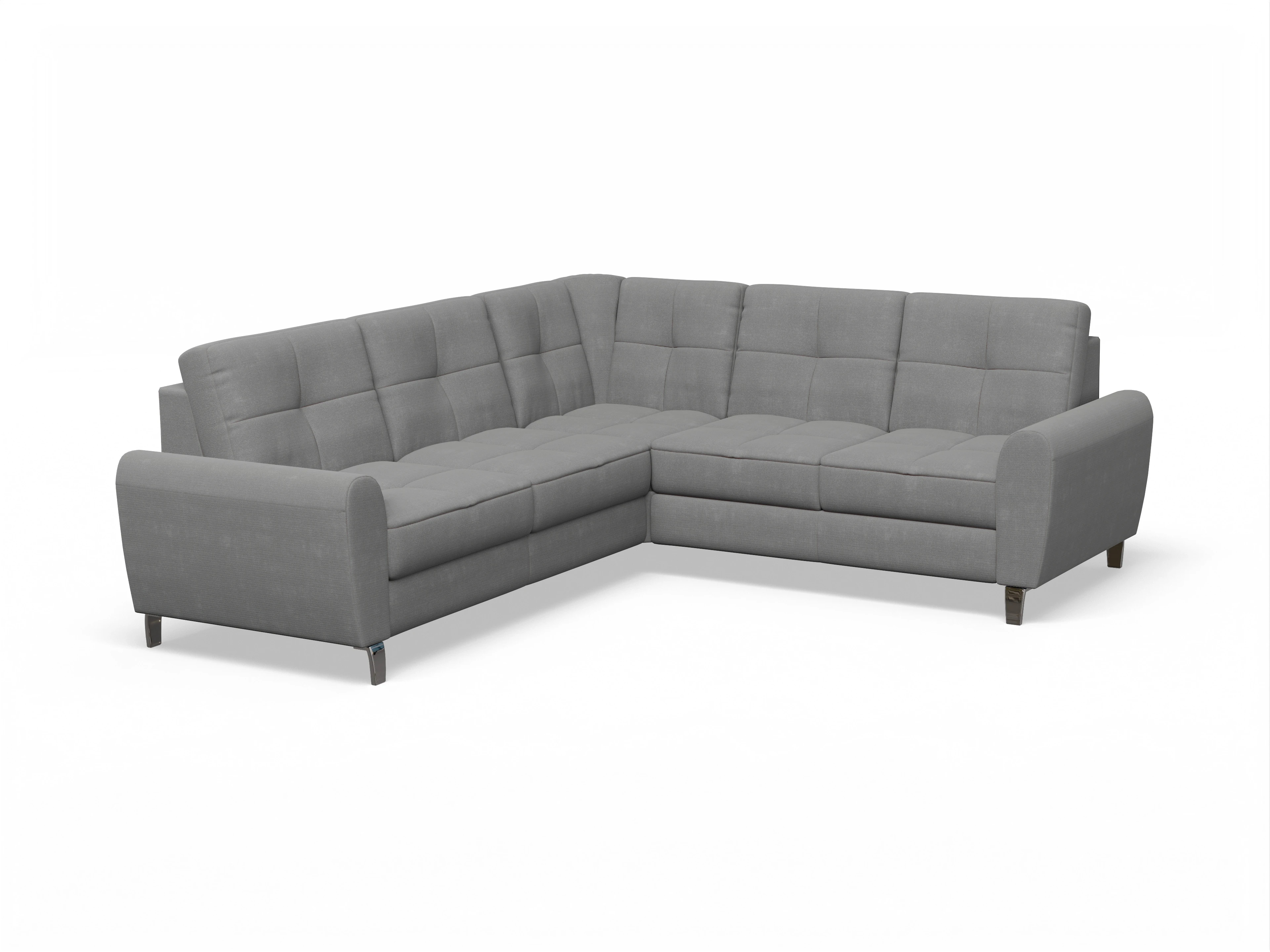 Ansicht des Produktes Valona Ecksofa links mit Armlehne in Stoff Grau