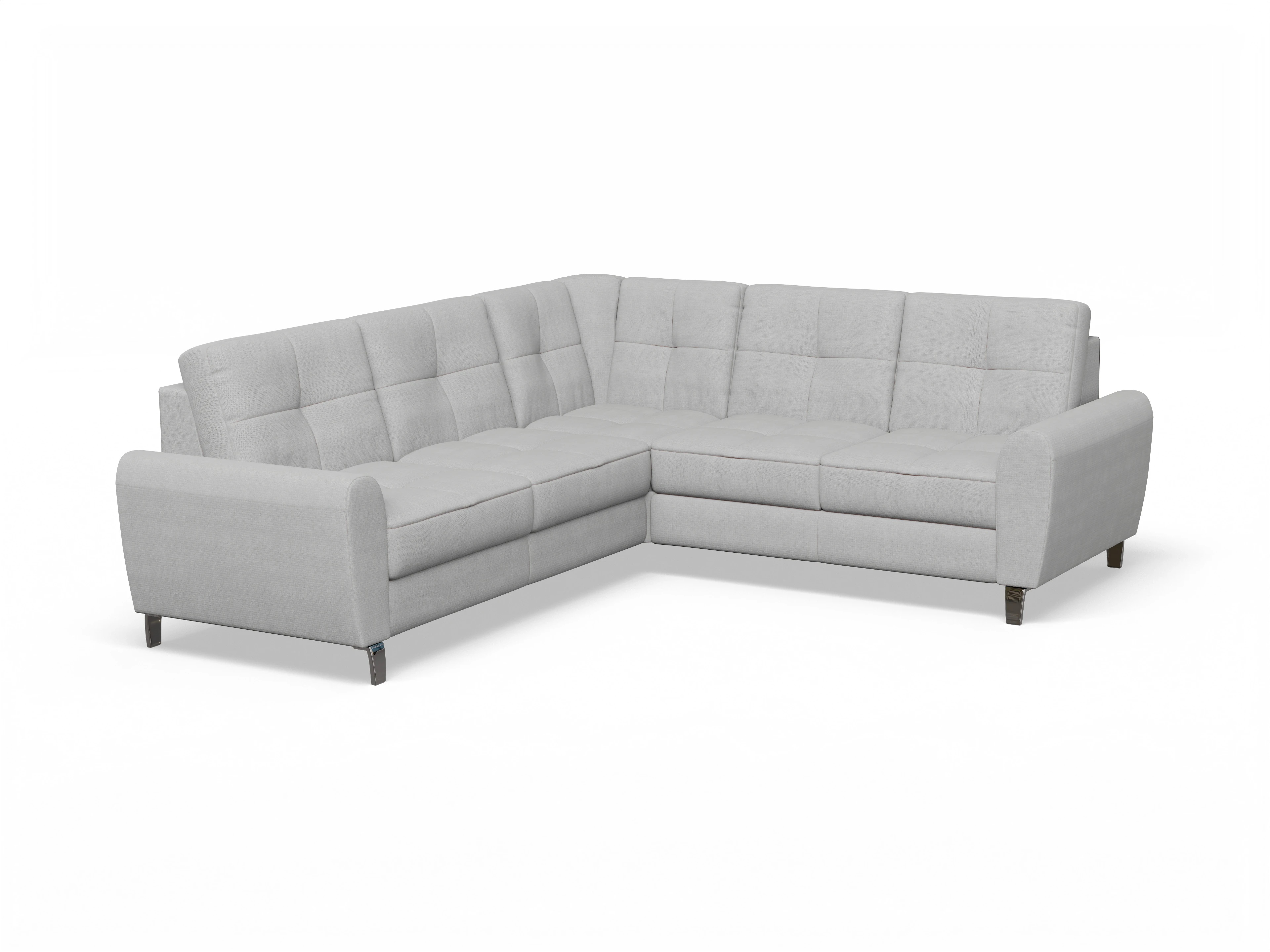 Ansicht des Produktes Valona Ecksofa links mit Armlehne in Stoff Grau