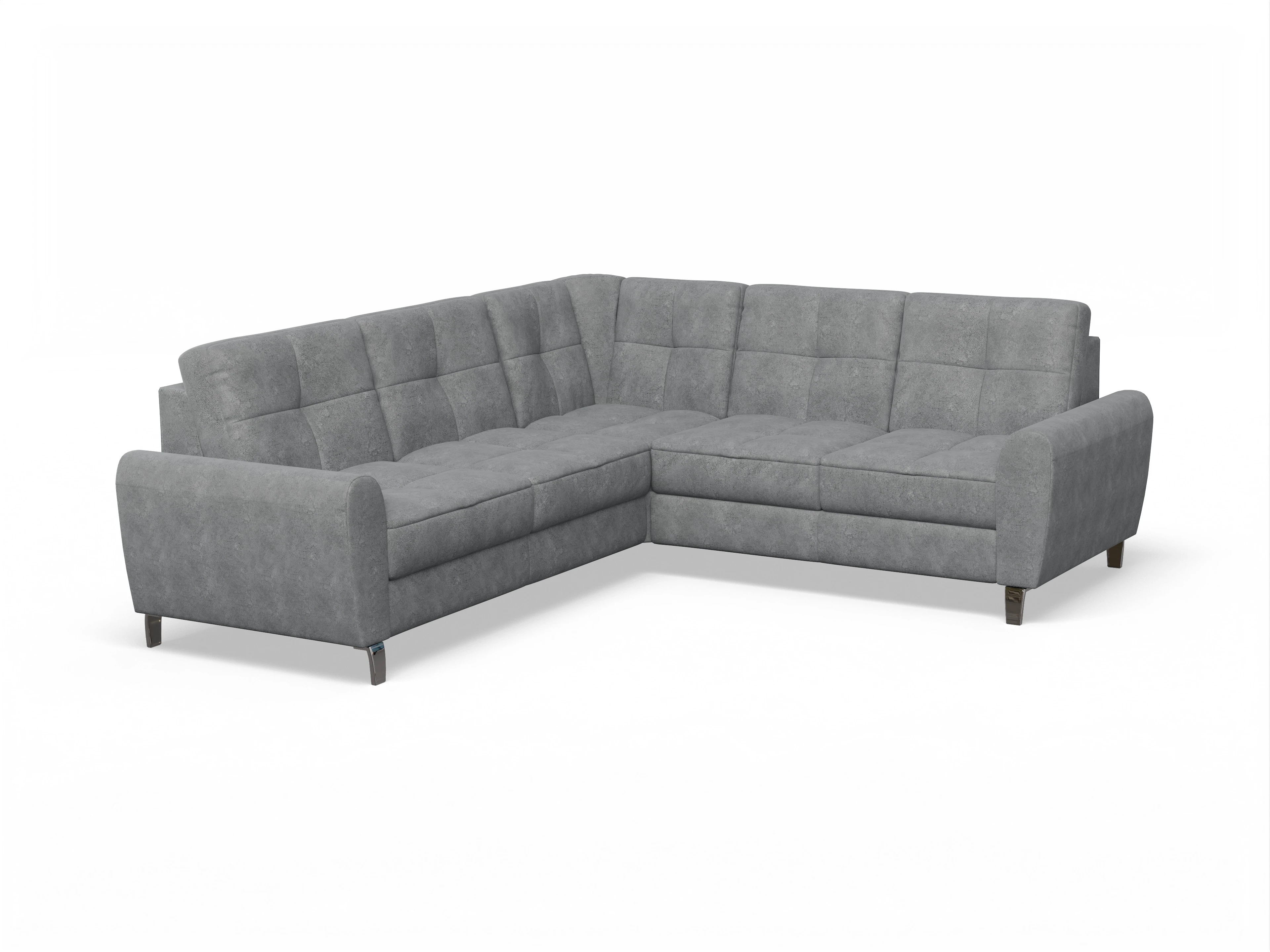 Ansicht des Produktes Valona Ecksofa links mit Armlehne in Stoff Grau