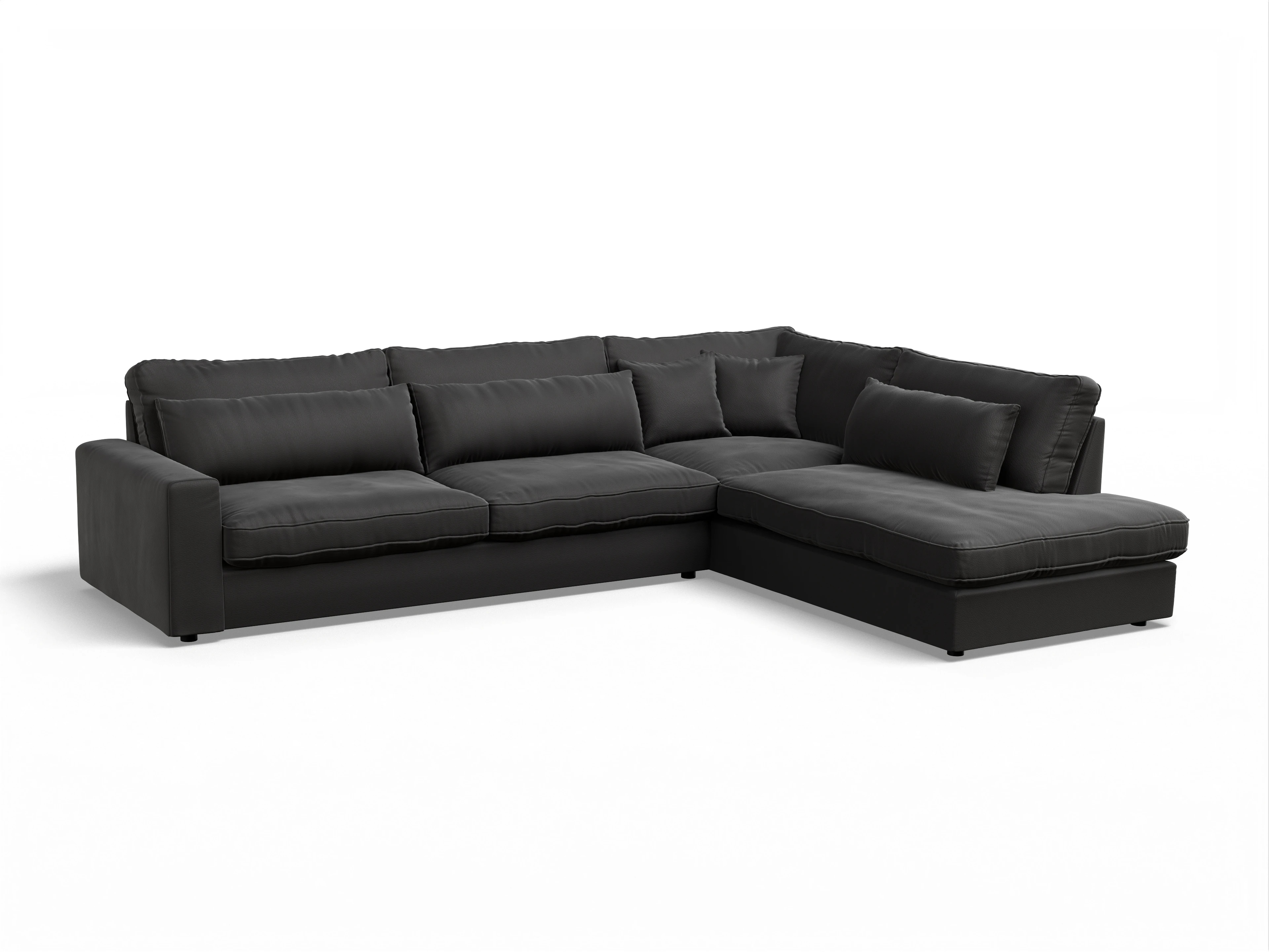 Ansicht des Produktes Lexia Ecksofa rechts Abschluss offen in Stoff Braun