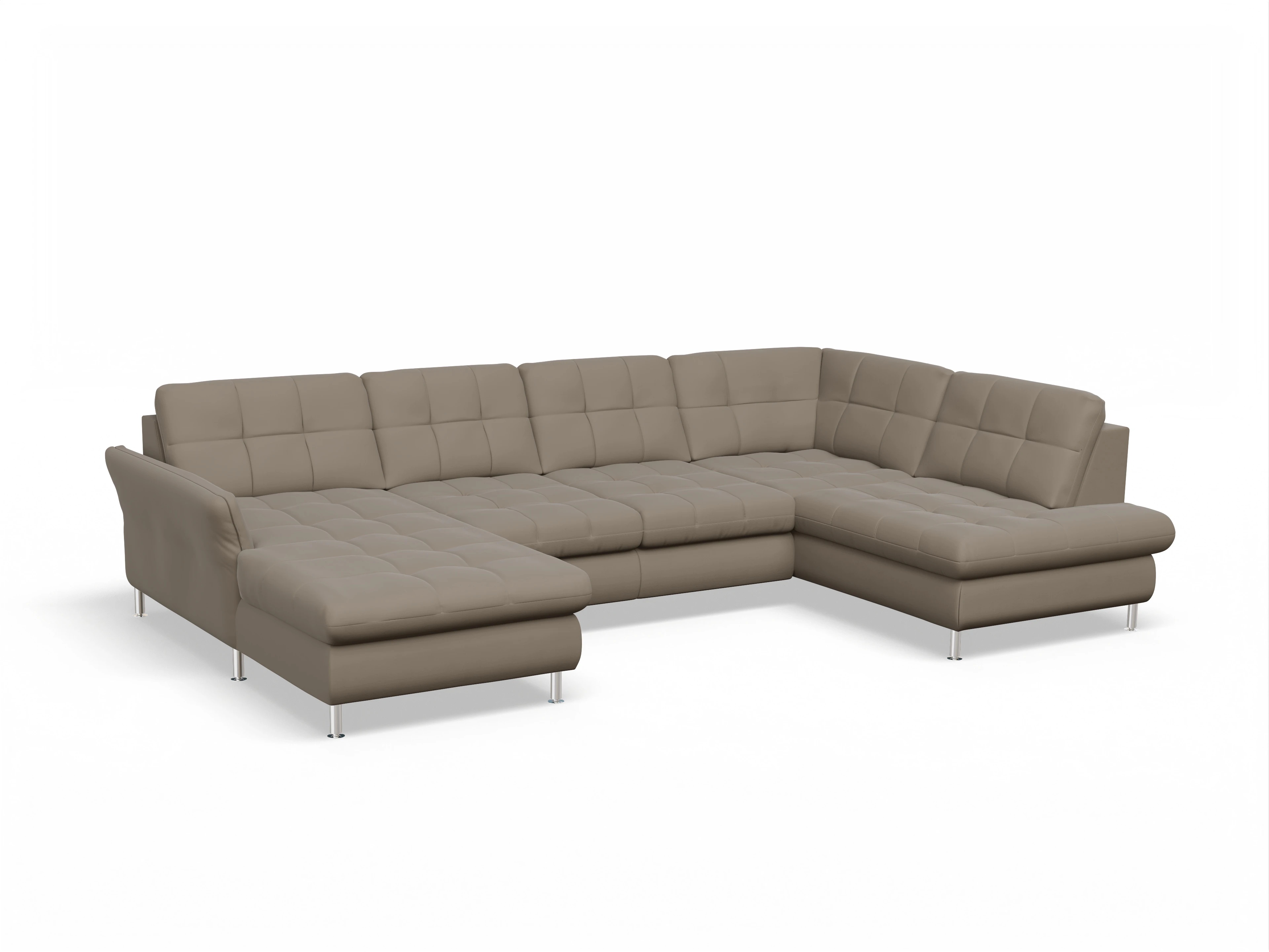 Ansicht des Produktes SC Smart 1064 Wohnlandschaft offen beidseitig in Stoff Beige