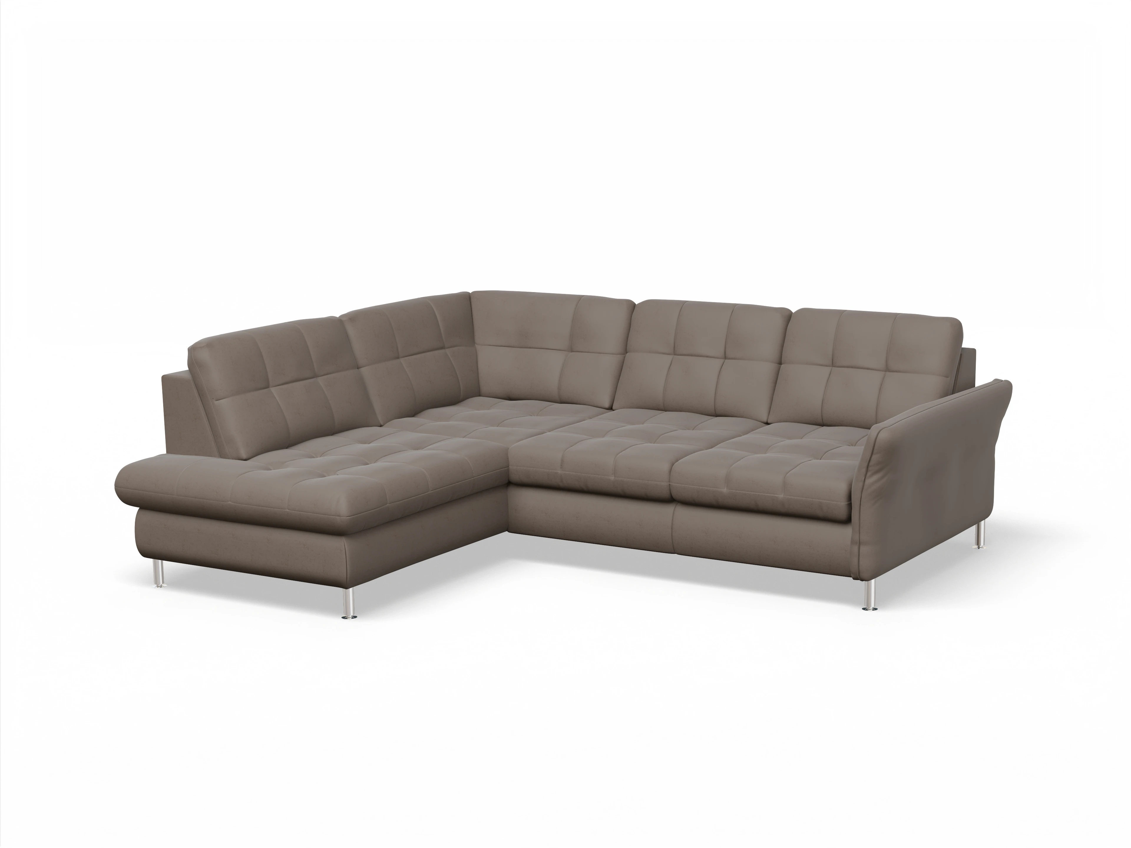 Ansicht des Produktes SC Smart 1064 Ecksofa links Abschluss offen in Stoff Braun