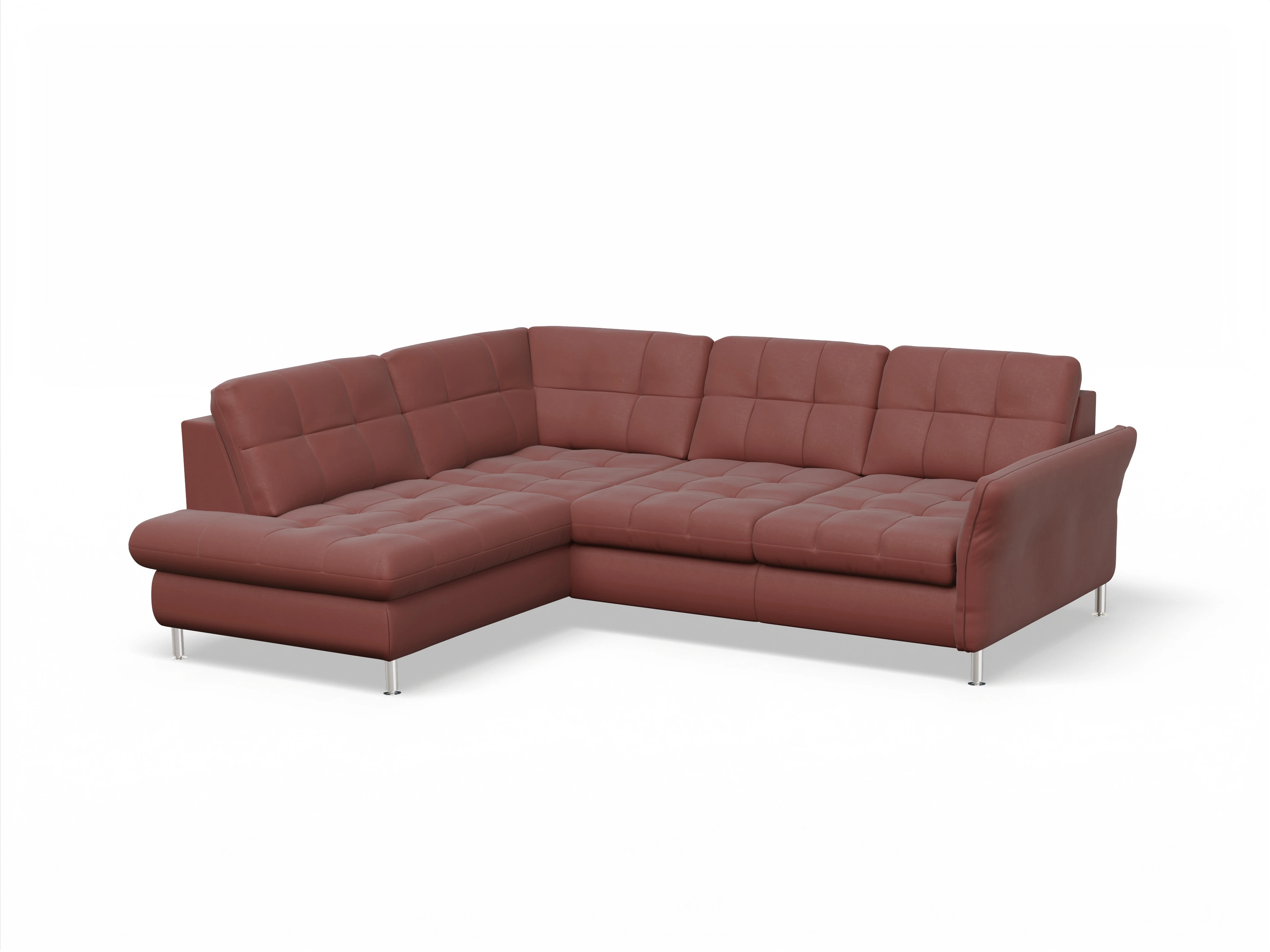 Ansicht des Produktes SC Smart 1064 Ecksofa links Abschluss offen in Stoff Rot
