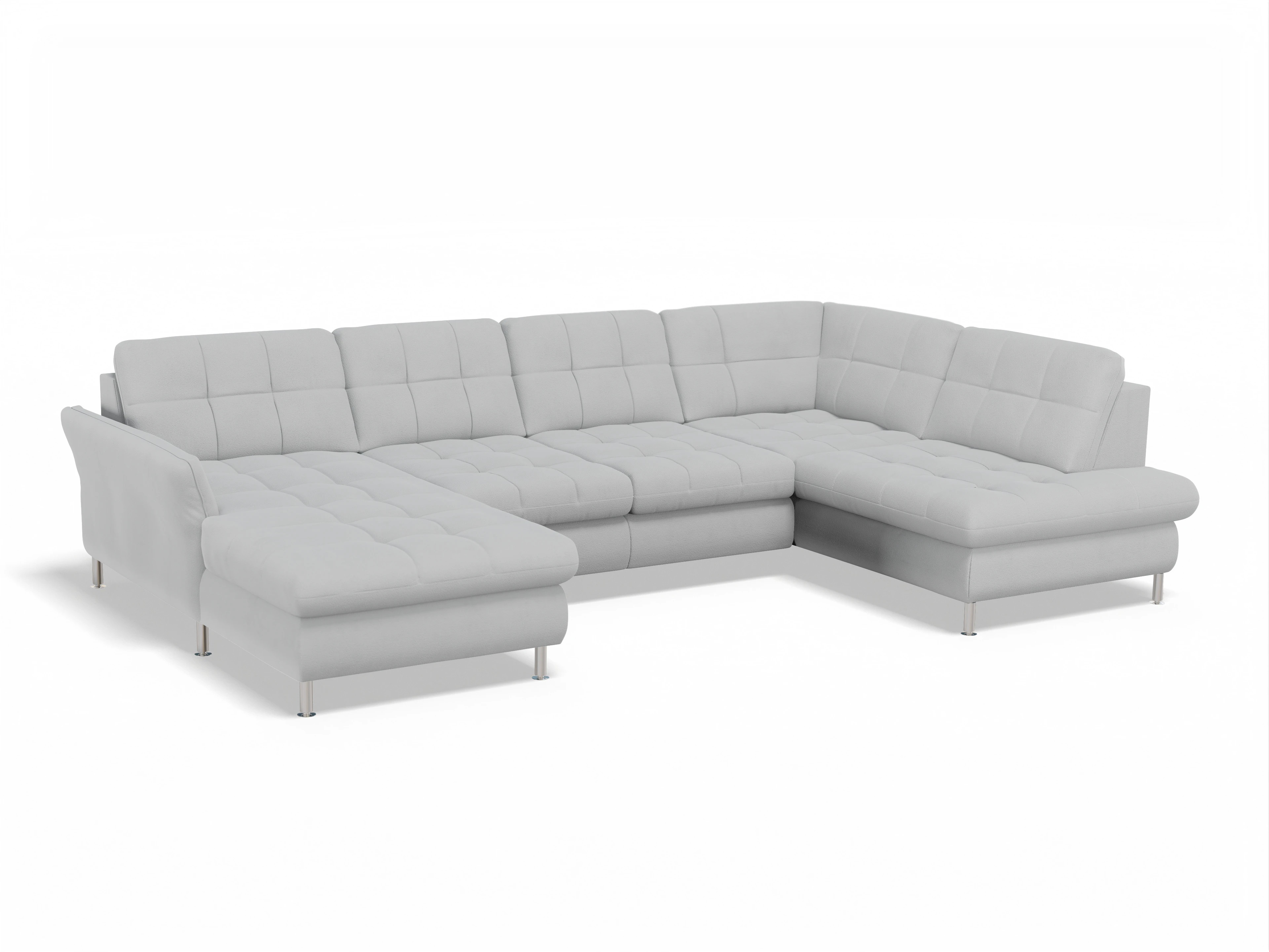 Ansicht des Produktes SC Smart 1064 Wohnlandschaft offen beidseitig in Stoff Grau