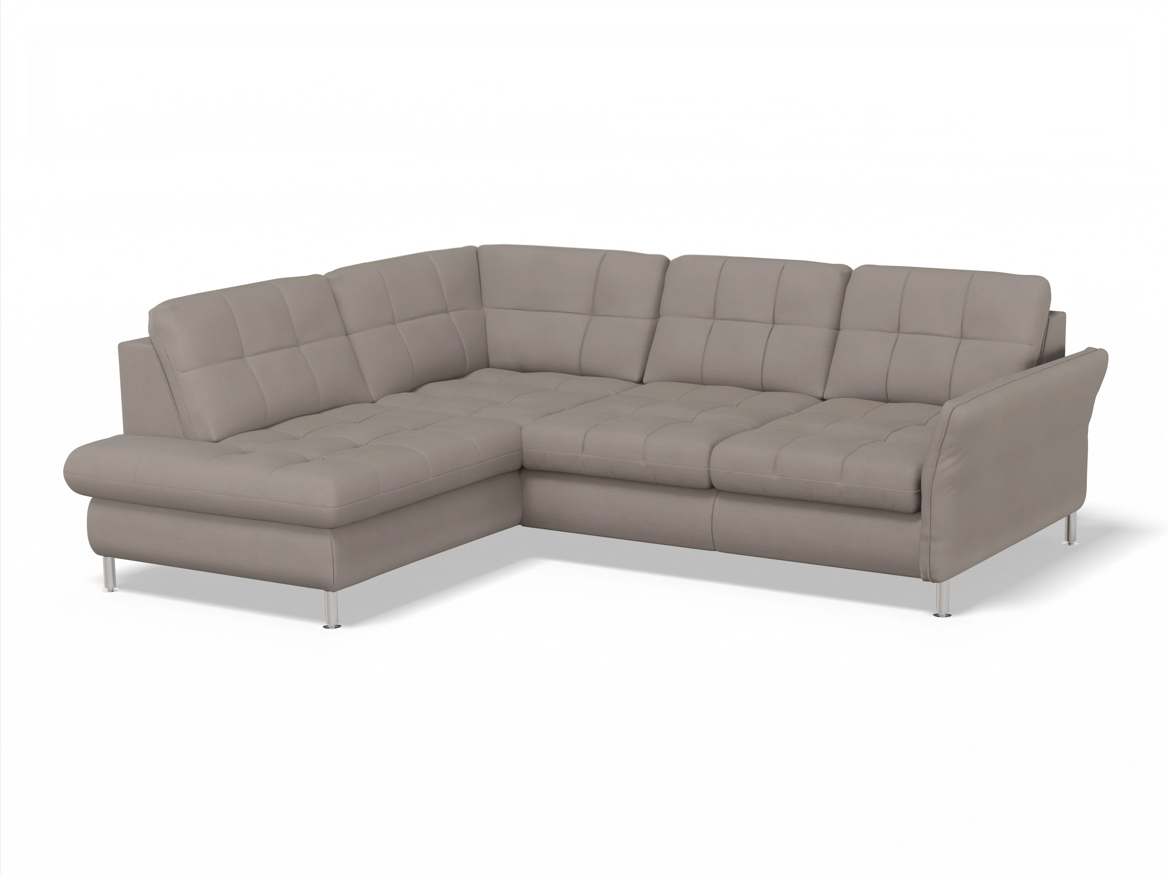 Sitz Concept smart 1064 1KO Medium L Ansicht des Produktes SC Smart 1064 Ecksofa links Abschluss offen in Stoff Braun