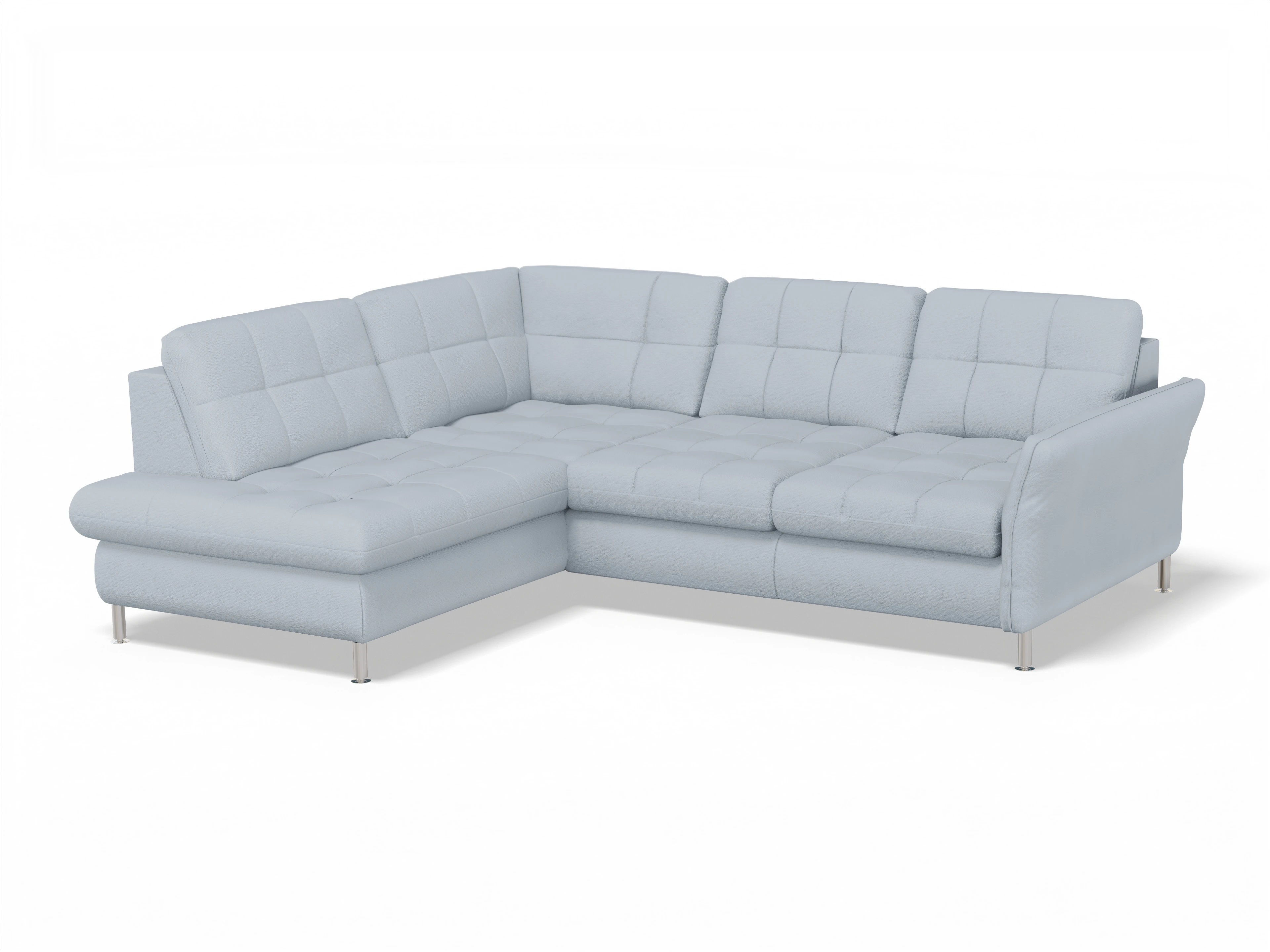 Ansicht des Produktes SC Smart 1064 Ecksofa links Abschluss offen in Stoff Blau