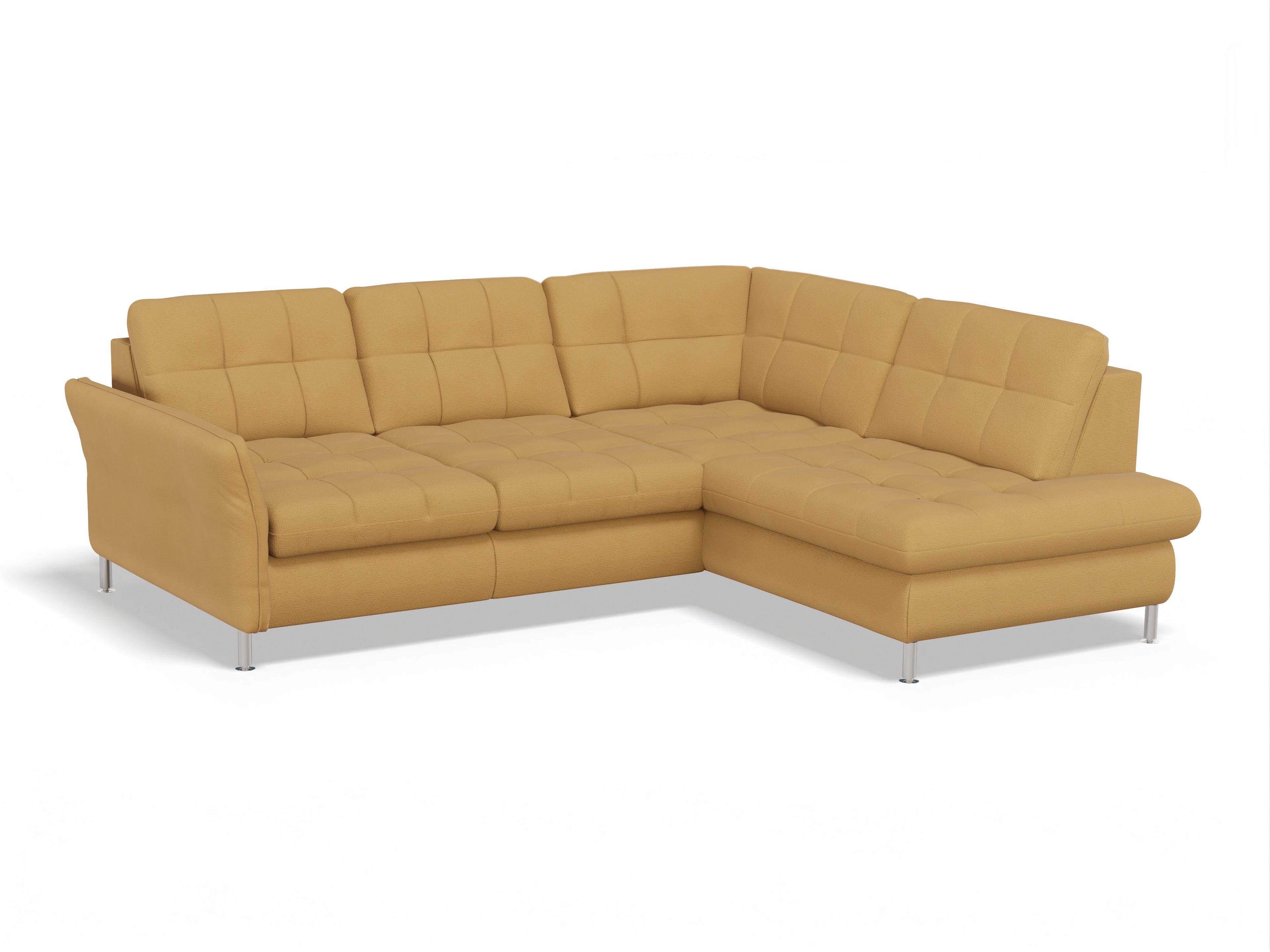 Ansicht des Produktes SC Smart 1064 Ecksofa rechts Abschluss offen in Stoff Gelb