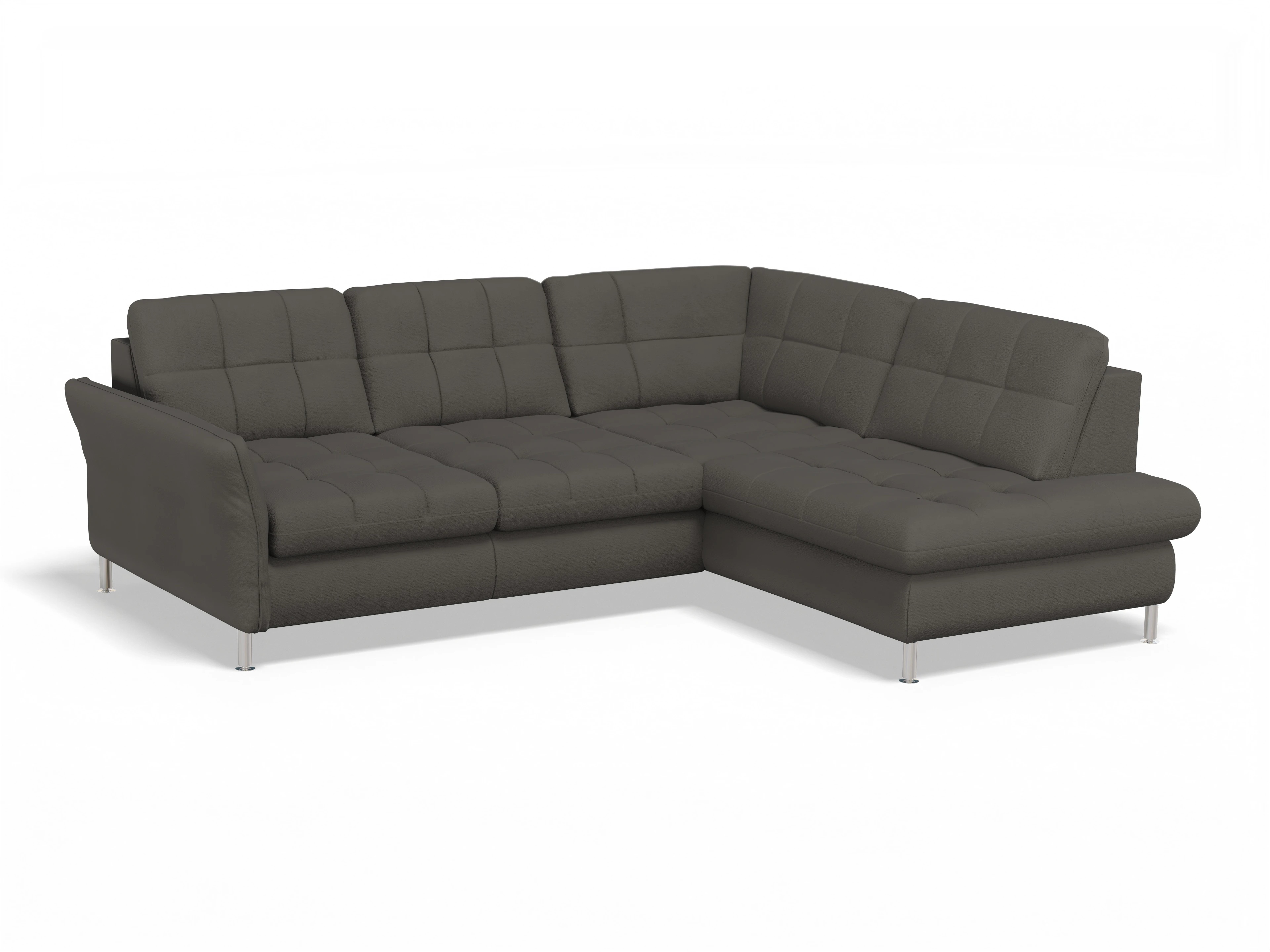 Ansicht des Produktes SC Smart 1064 Ecksofa rechts Abschluss offen in Stoff Grau
