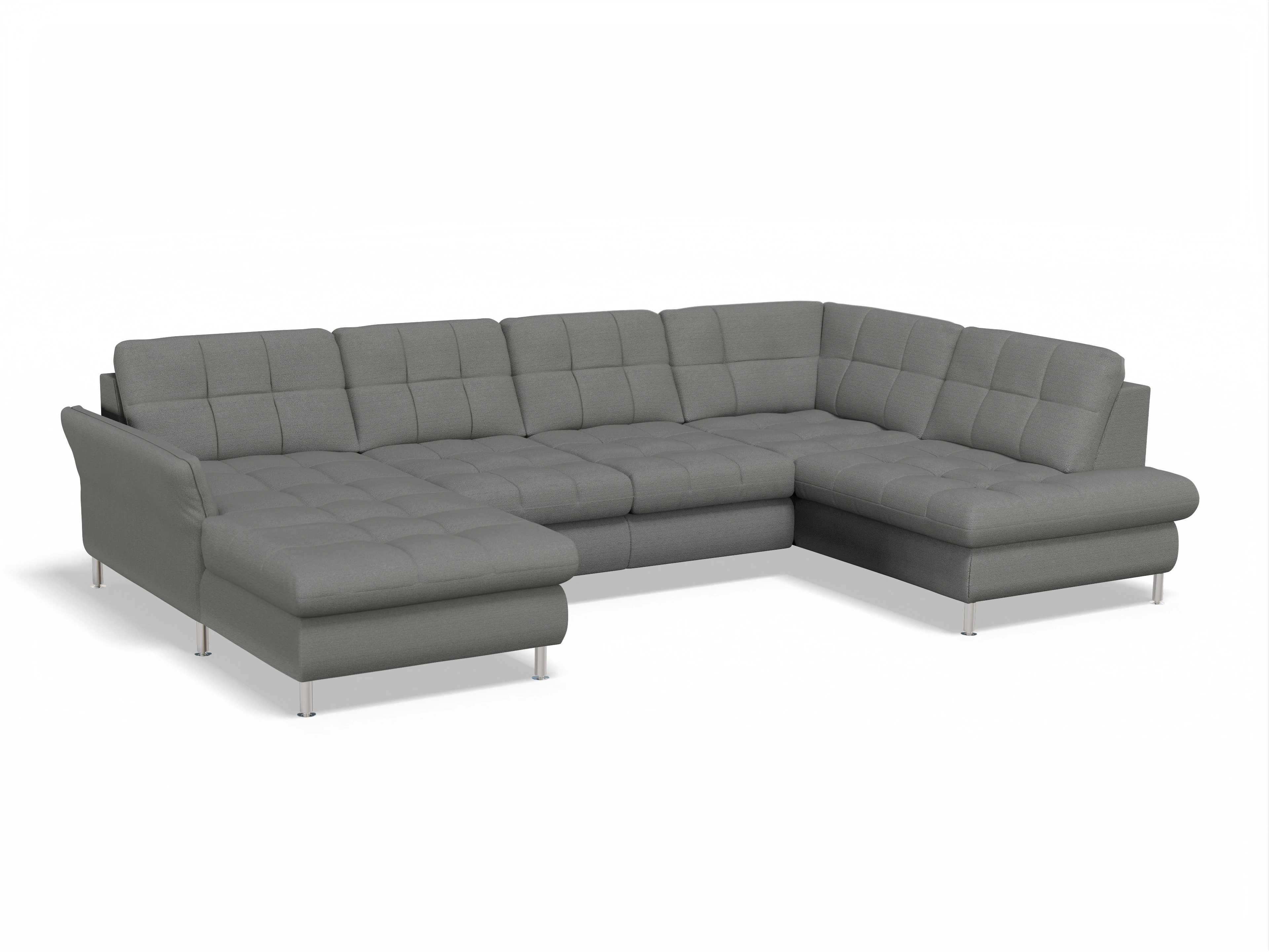 Ansicht des Produktes SC Smart 1064 Wohnlandschaft offen beidseitig in Stoff Grau