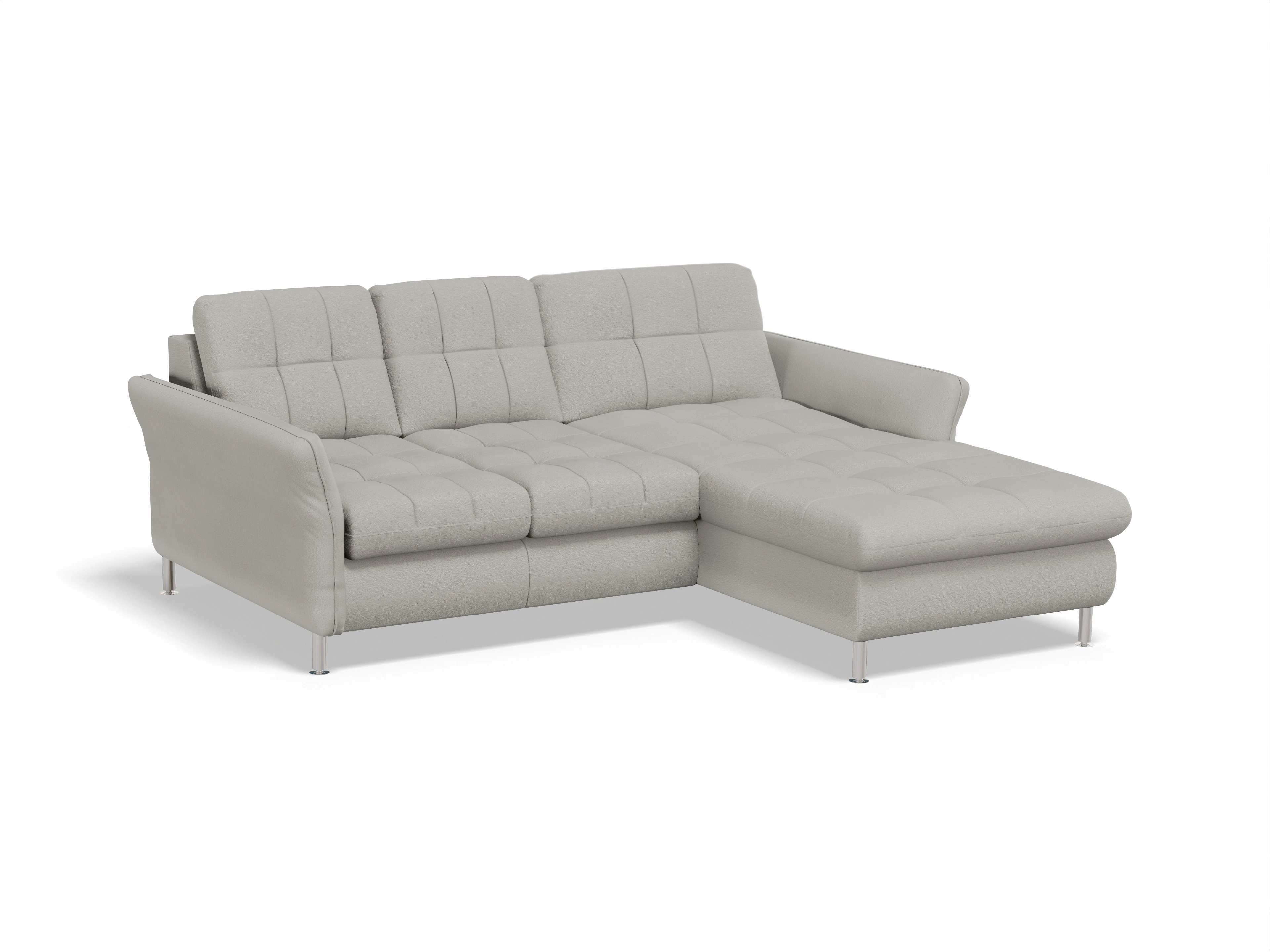 Sitz Concept smart 1064 Canapé Small R Ansicht des Produktes SC Smart 1064 Ecksofa rechts Abschluss offen in Stoff Grau