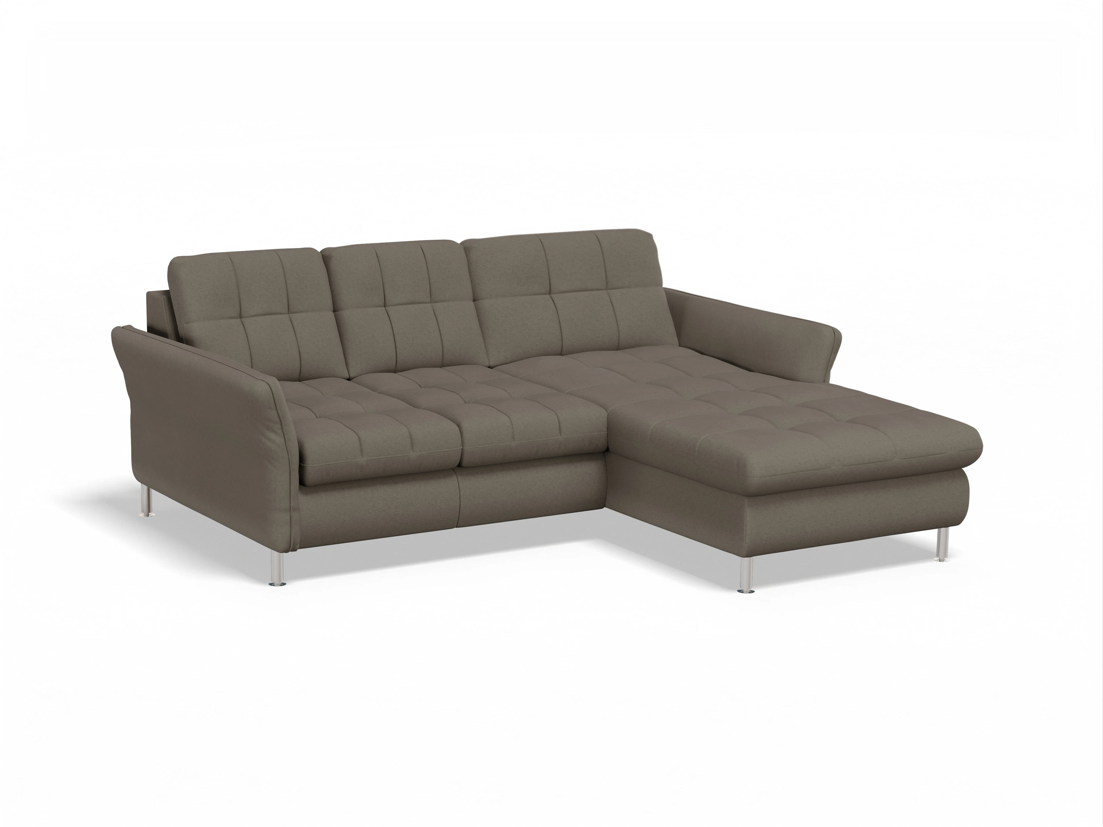 Sitz Concept smart 1064 Canapé Small R Ansicht des Produktes SC Smart 1064 Ecksofa rechts Abschluss offen in Stoff Grau