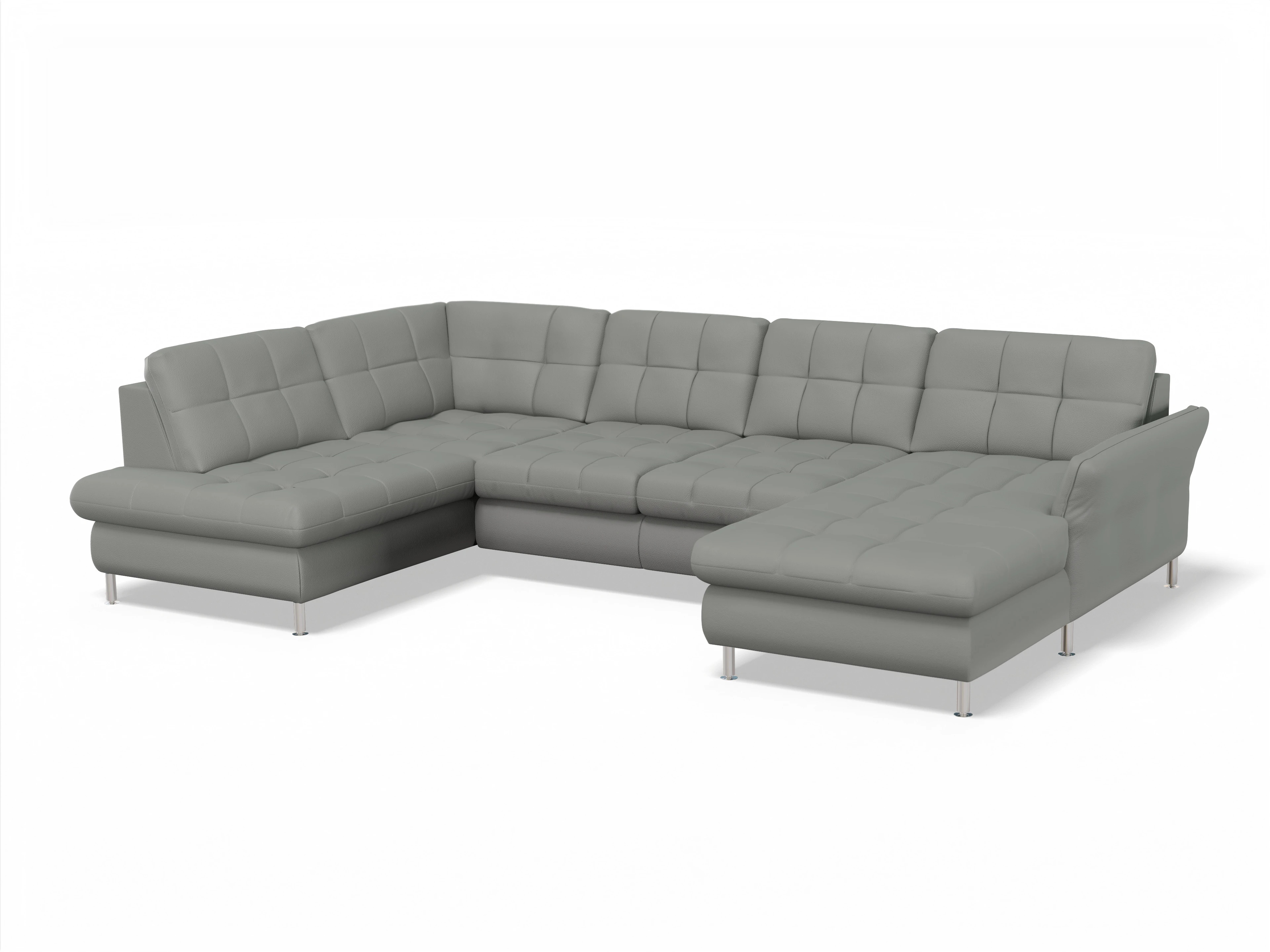 Ansicht des Produktes SC Smart 1064 Wohnlandschaft offen beidseitig in Stoff Grau