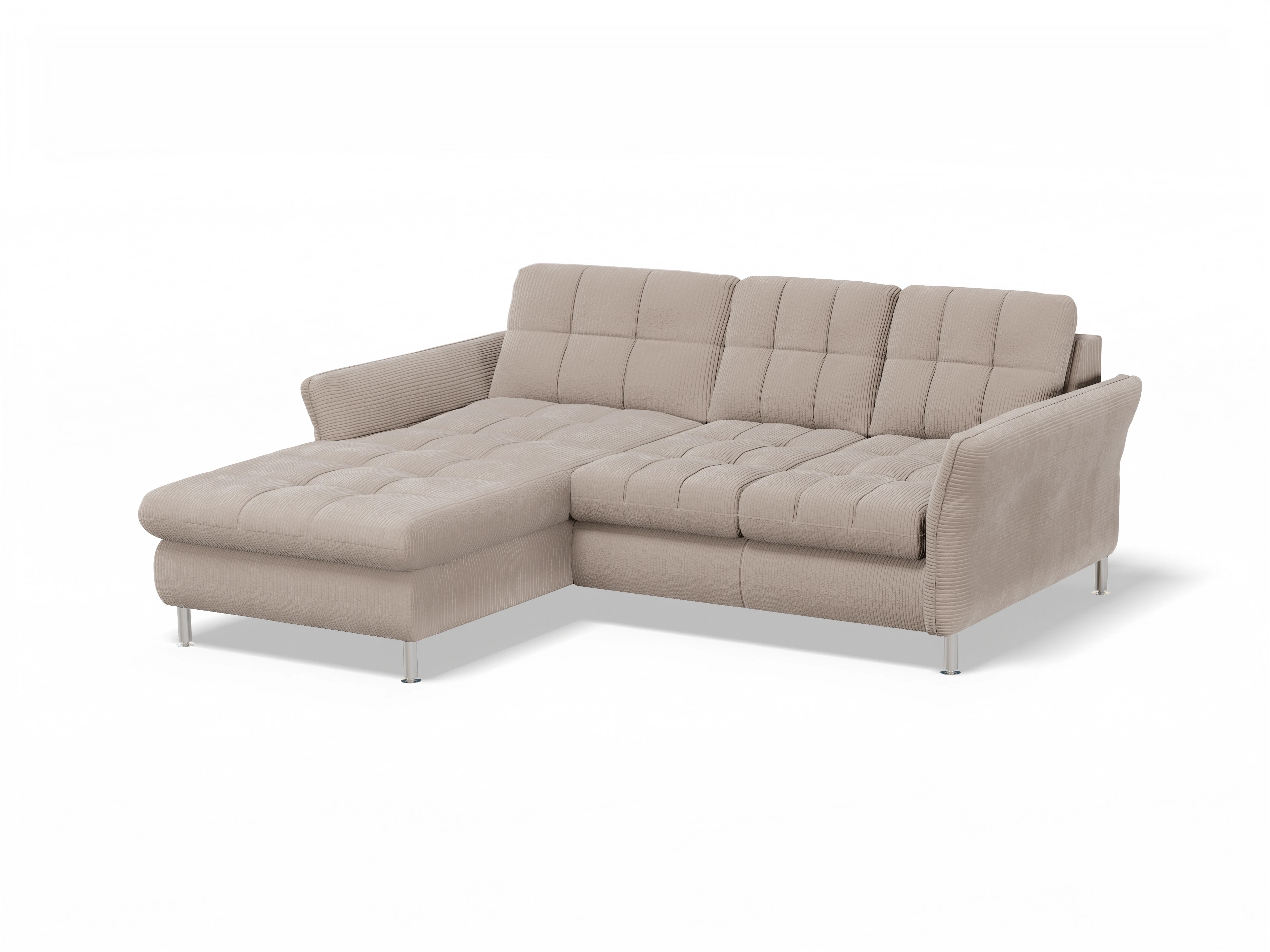 Ansicht des Produktes SC Smart 1064 Ecksofa links Abschluss offen in Stoff Grau