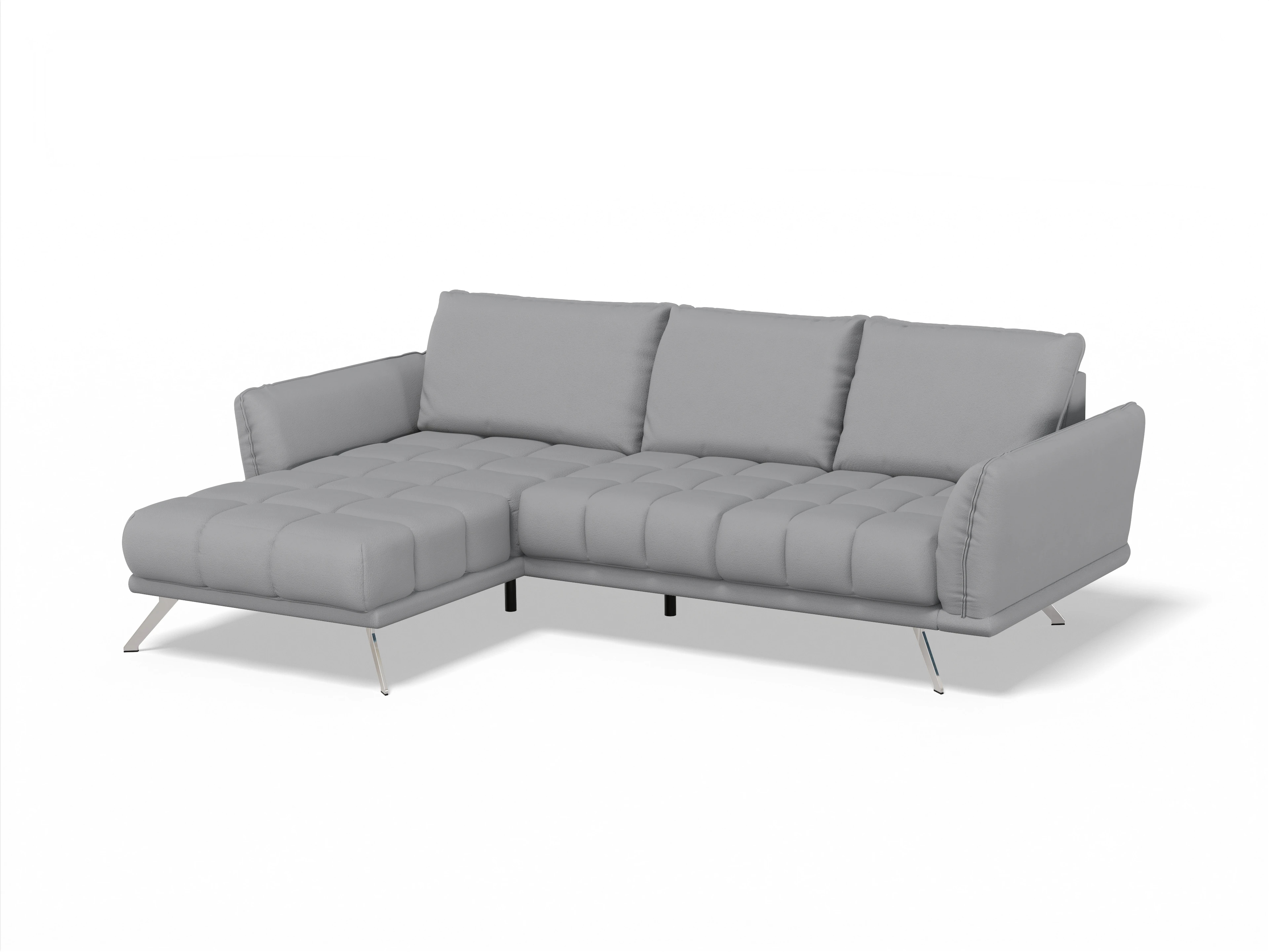 Ansicht des Produktes SC Smart 1065 Ecksofa links Abschluss offen in Stoff Grau