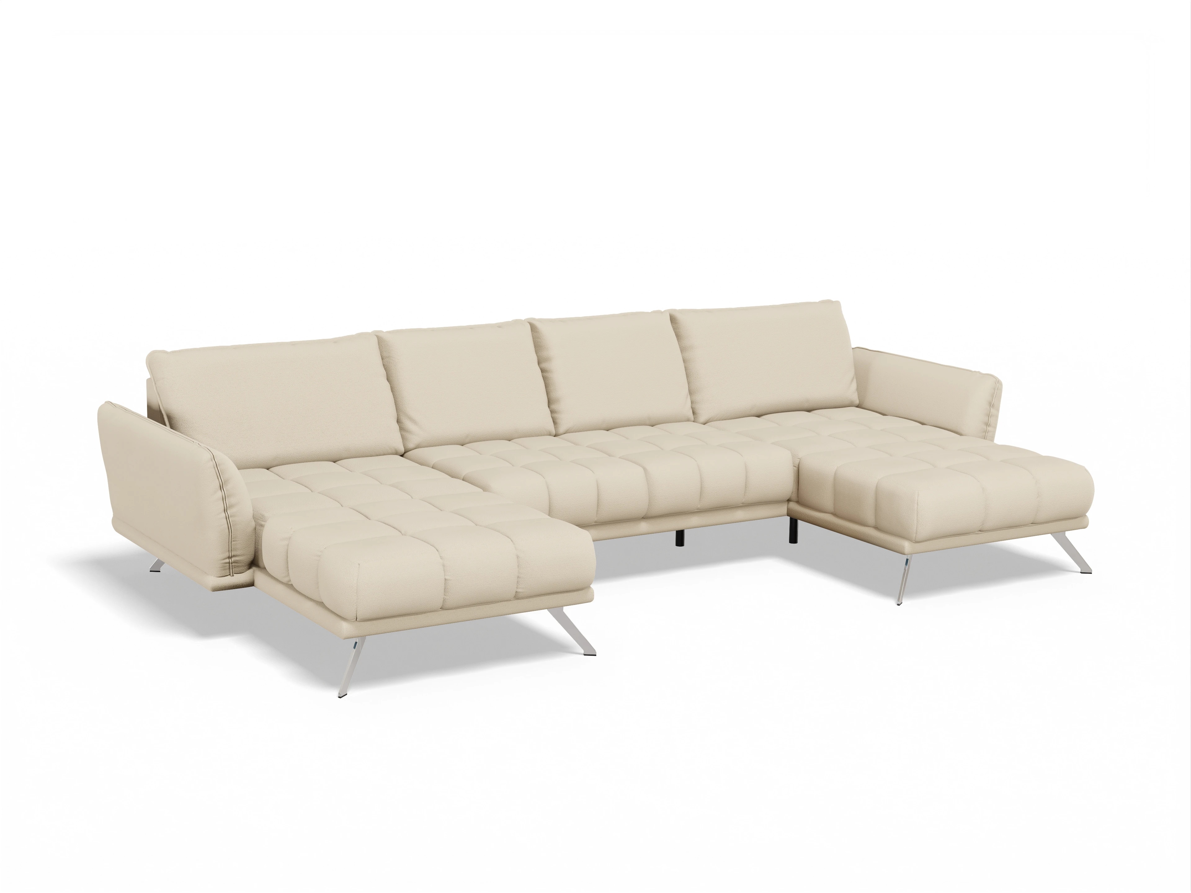 Ansicht des Produktes SC Smart 1065 Wohnlandschaft offen beidseitig in Stoff Beige