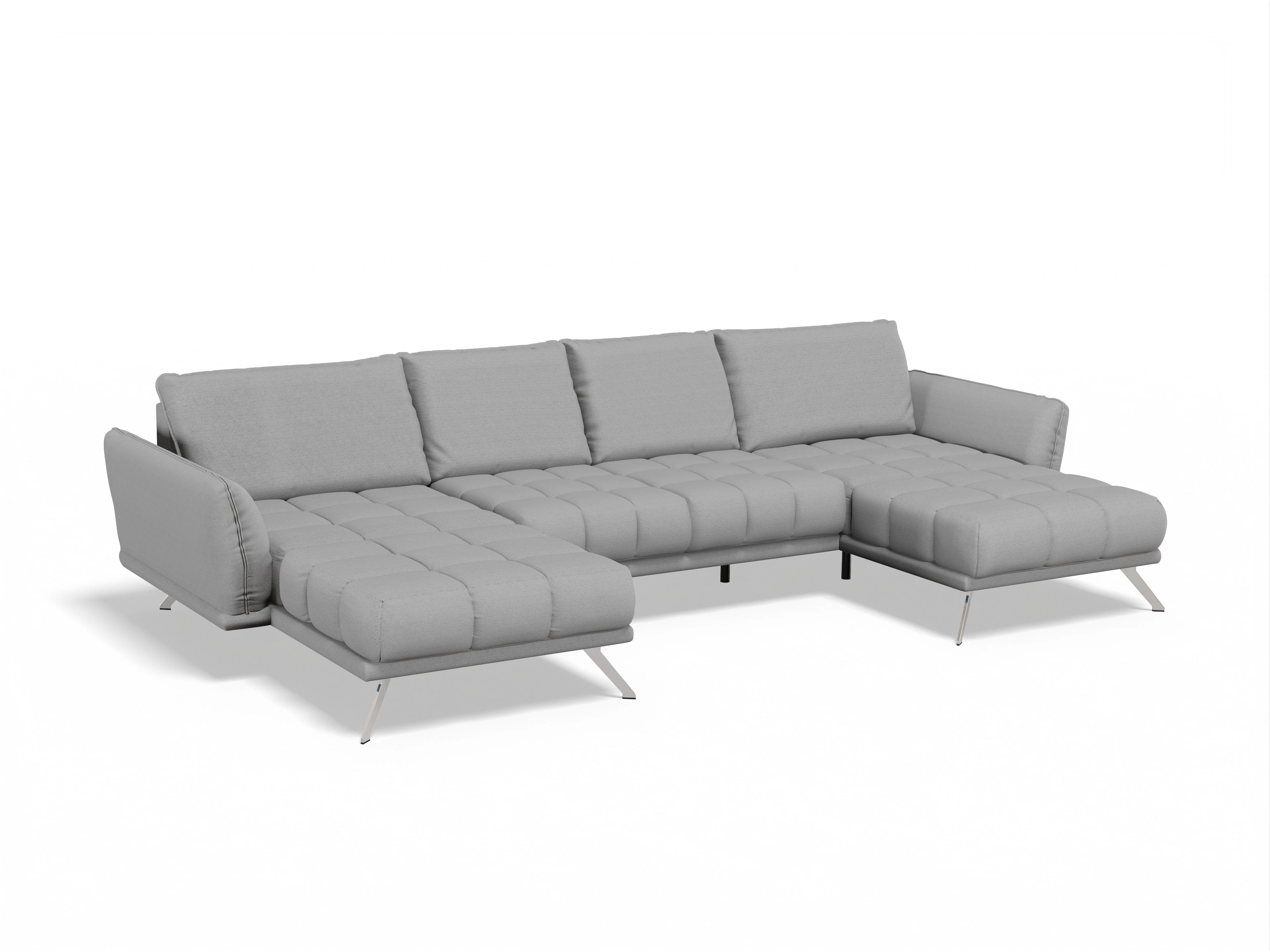 Ansicht des Produktes SC Smart 1065 Wohnlandschaft offen beidseitig in Stoff Grau