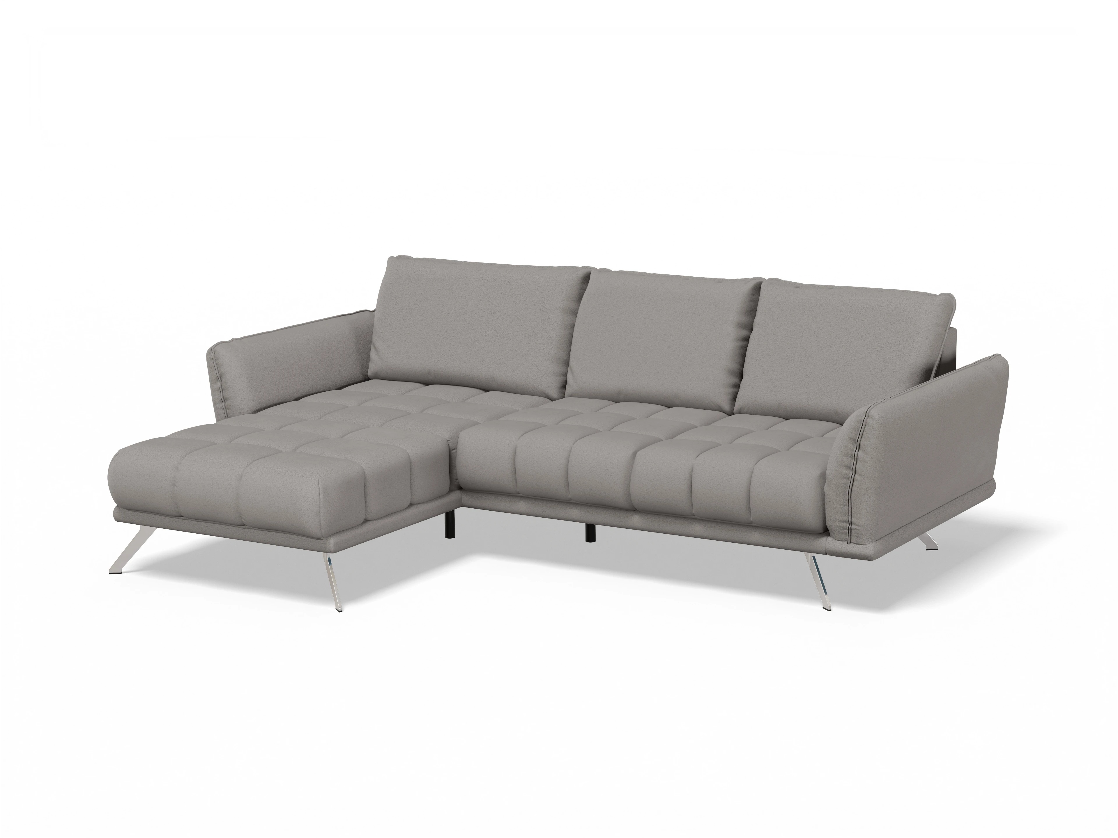 Sitz Concept smart 1065 Canapé Medium L Ansicht des Produktes SC Smart 1065 Ecksofa links Abschluss offen in Stoff Grau