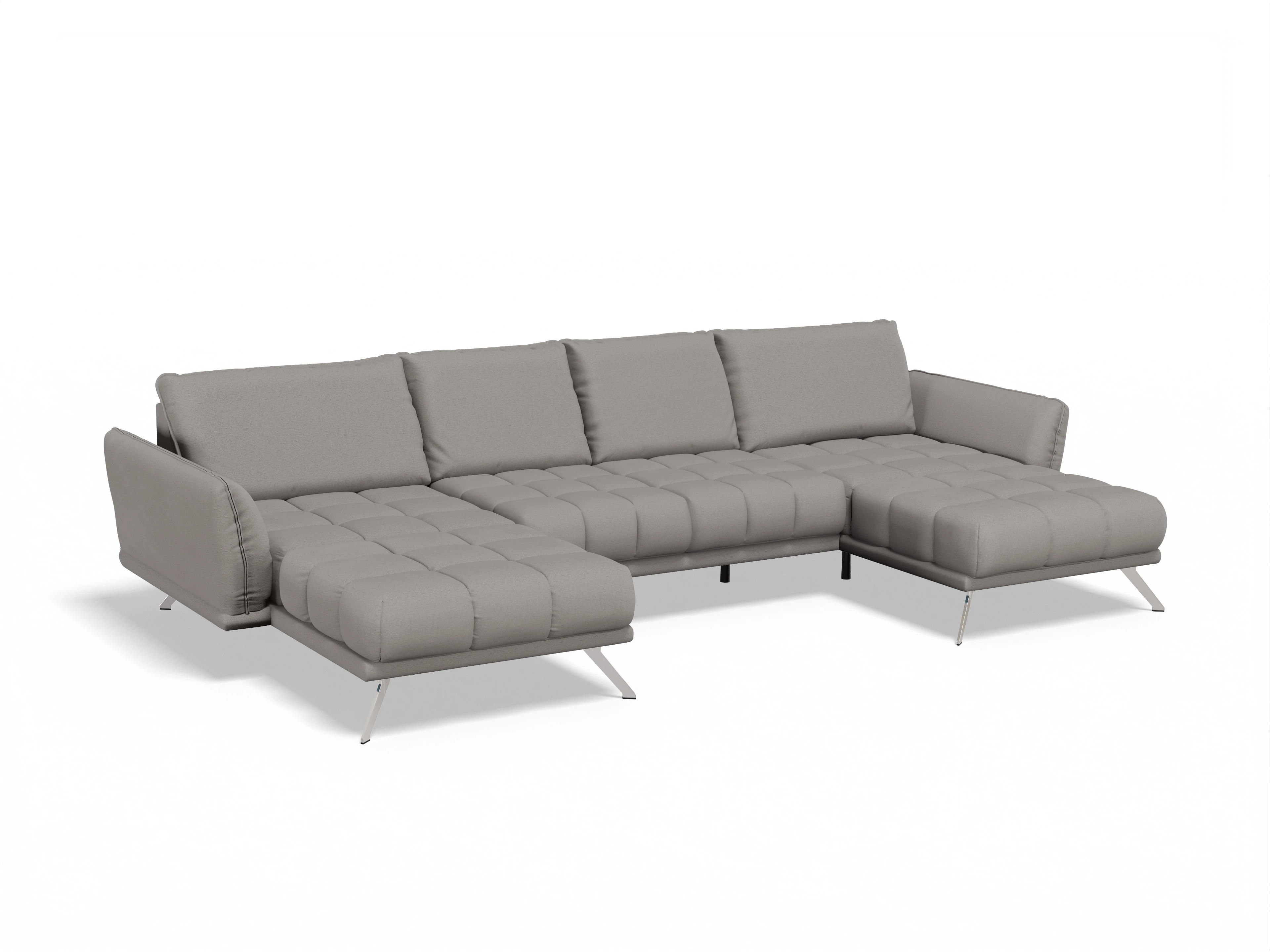 Ansicht des Produktes SC Smart 1065 Wohnlandschaft offen beidseitig in Stoff Grau