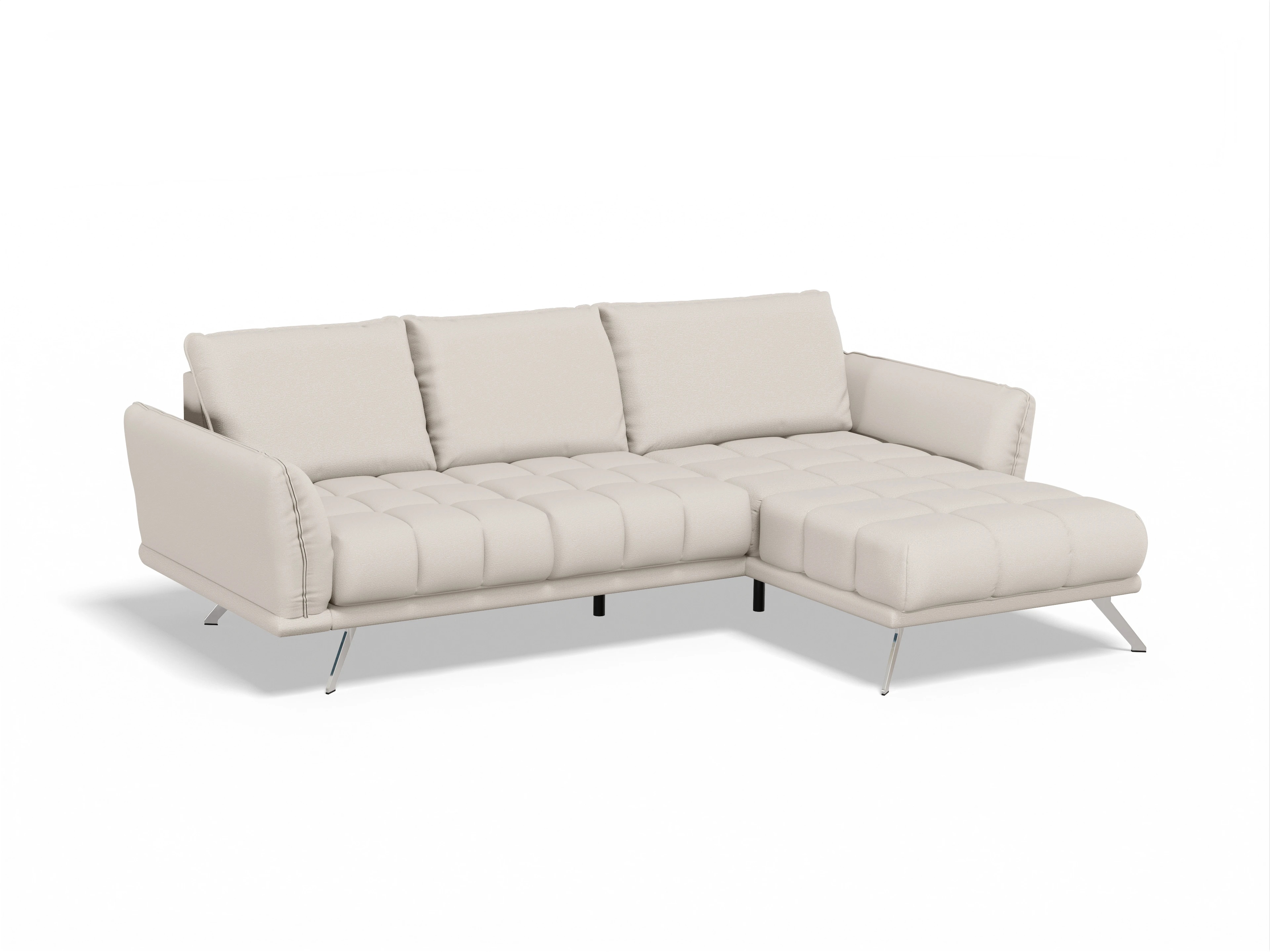 Ansicht des Produktes SC Smart 1065 Ecksofa rechts Abschluss offen in Stoff Beige