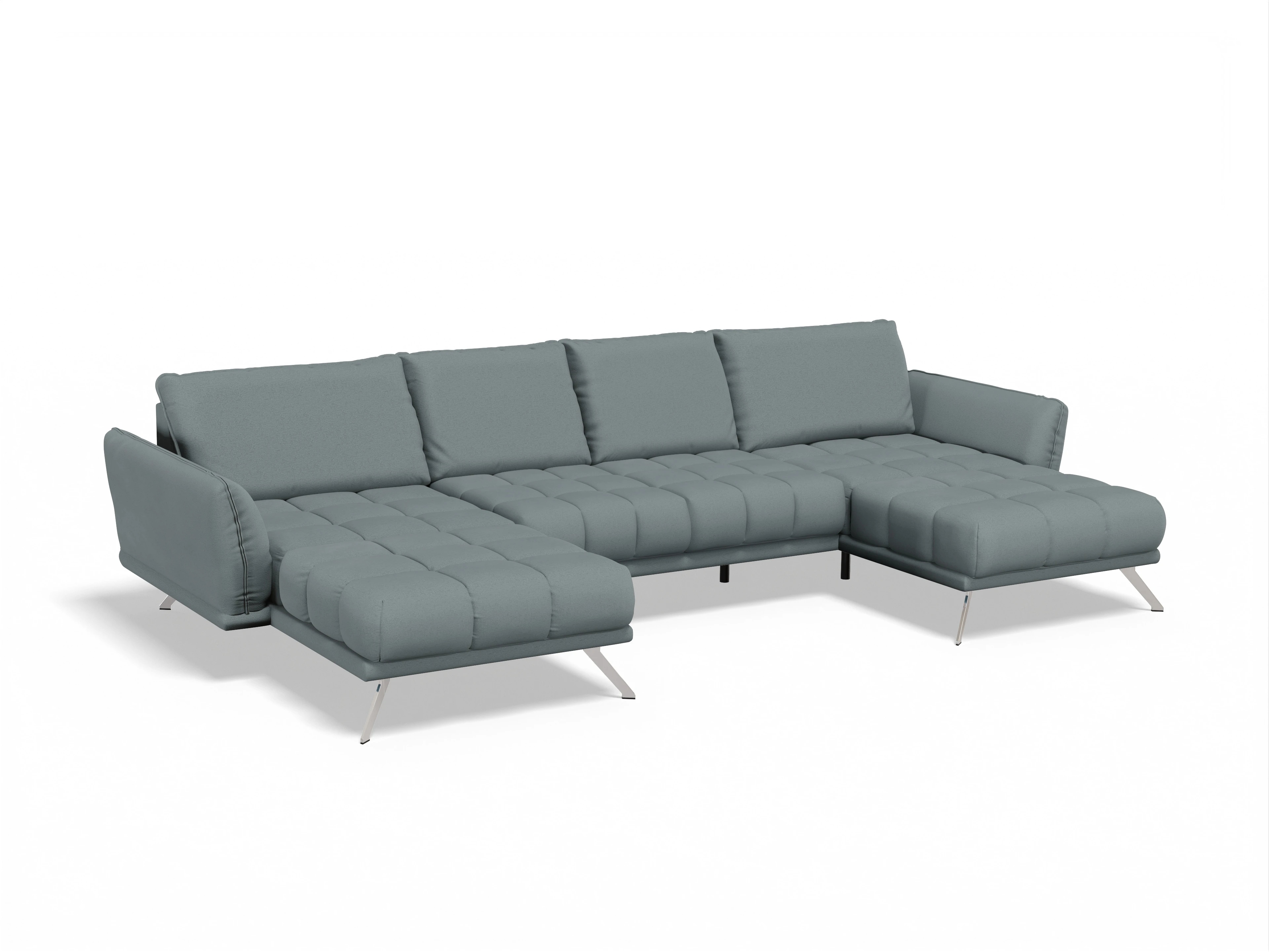 Ansicht des Produktes SC Smart 1065 Wohnlandschaft offen beidseitig in Stoff Grau