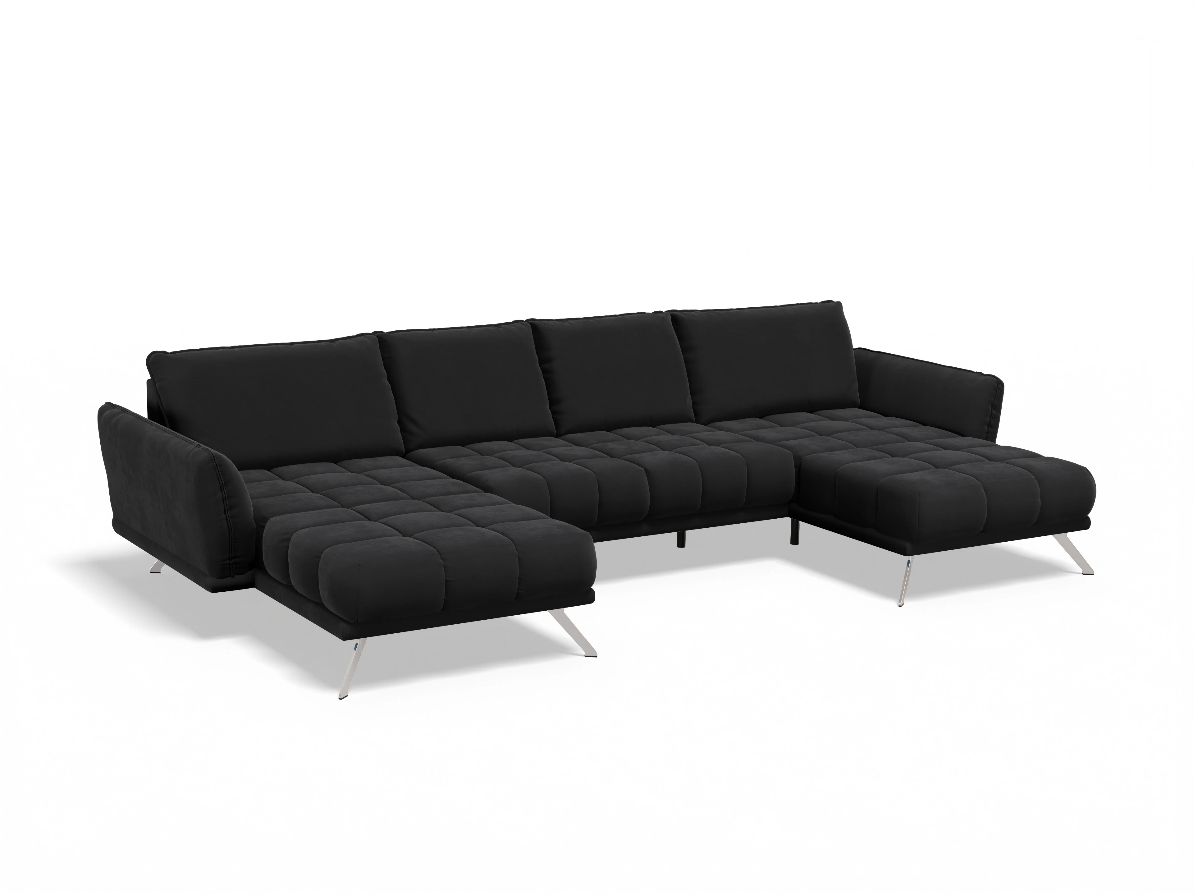 Ansicht des Produktes SC Smart 1065 Wohnlandschaft offen beidseitig in Stoff Grau