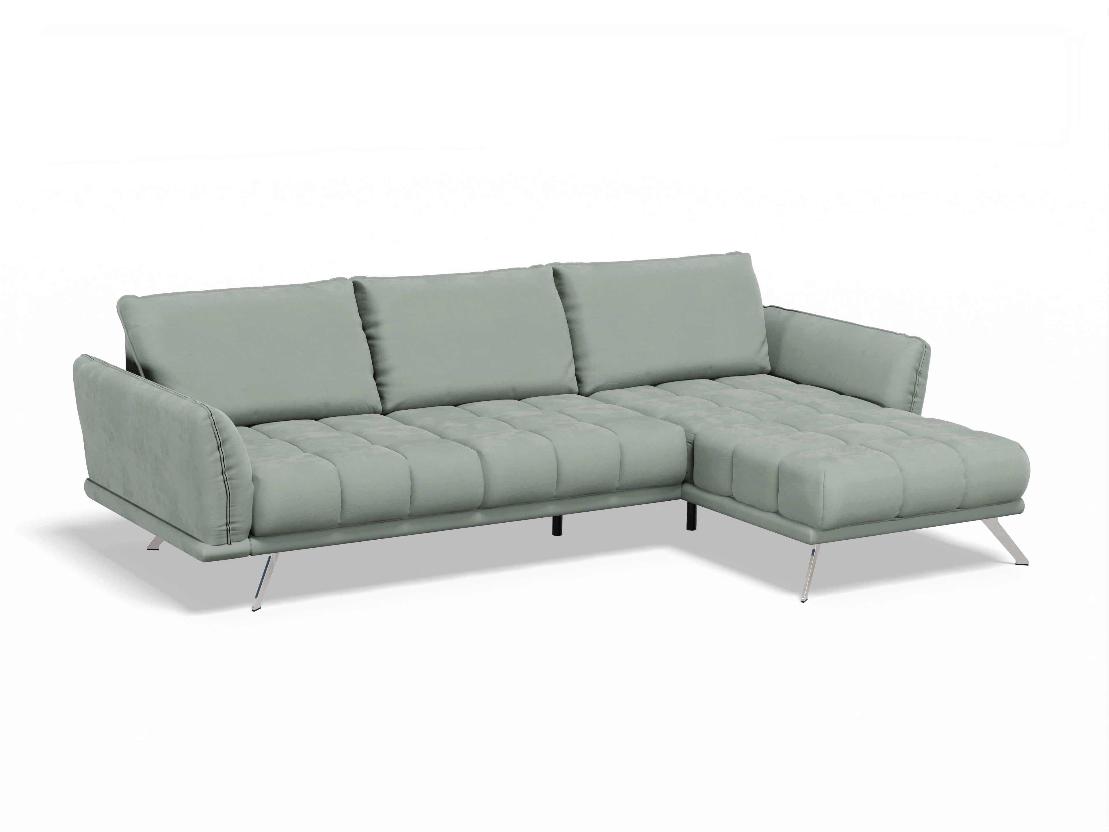 Ansicht des Produktes SC Smart 1065 Ecksofa rechts Abschluss offen in Stoff Grau