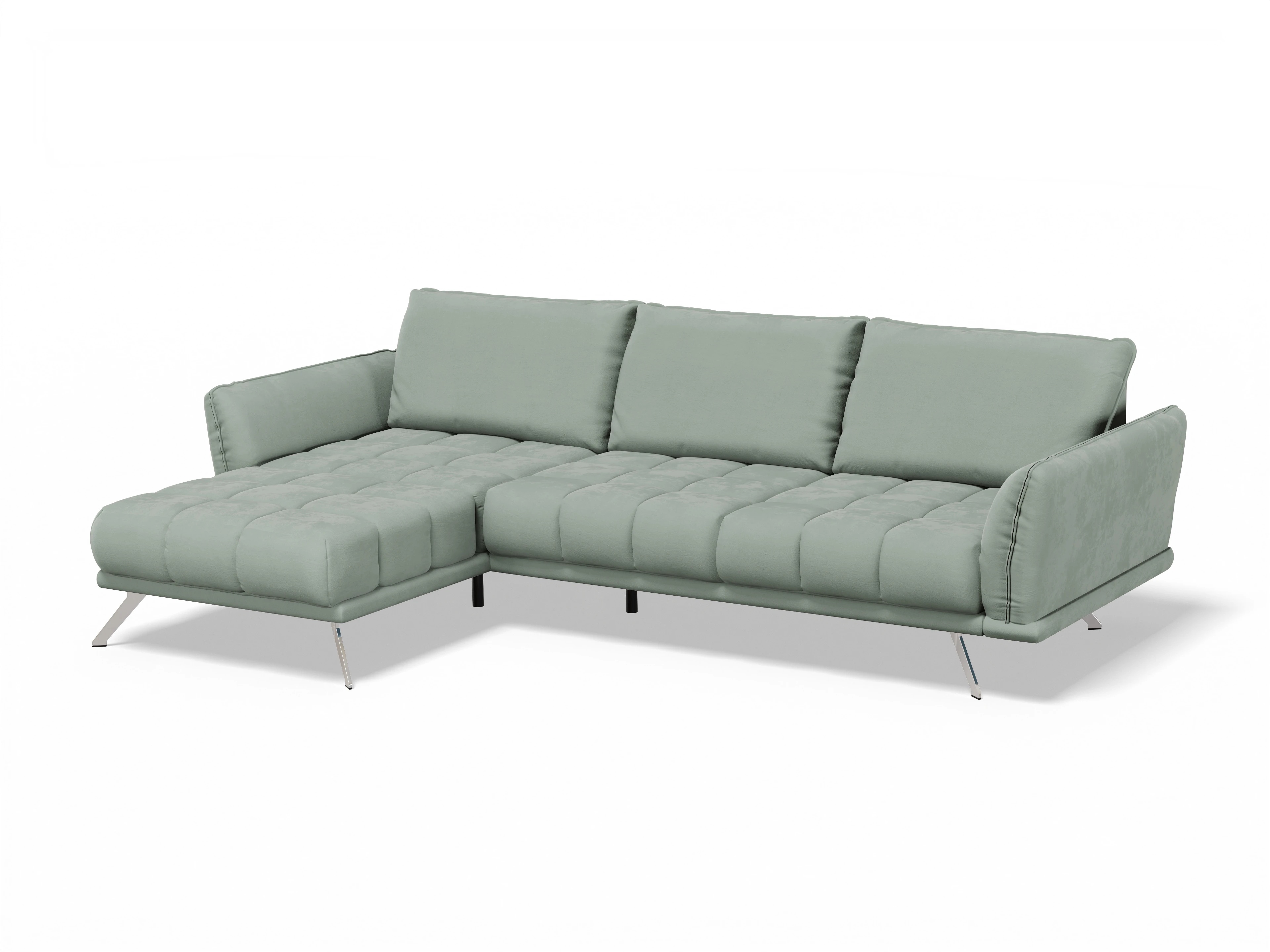 Ansicht des Produktes SC Smart 1065 Ecksofa links Abschluss offen in Stoff Grau