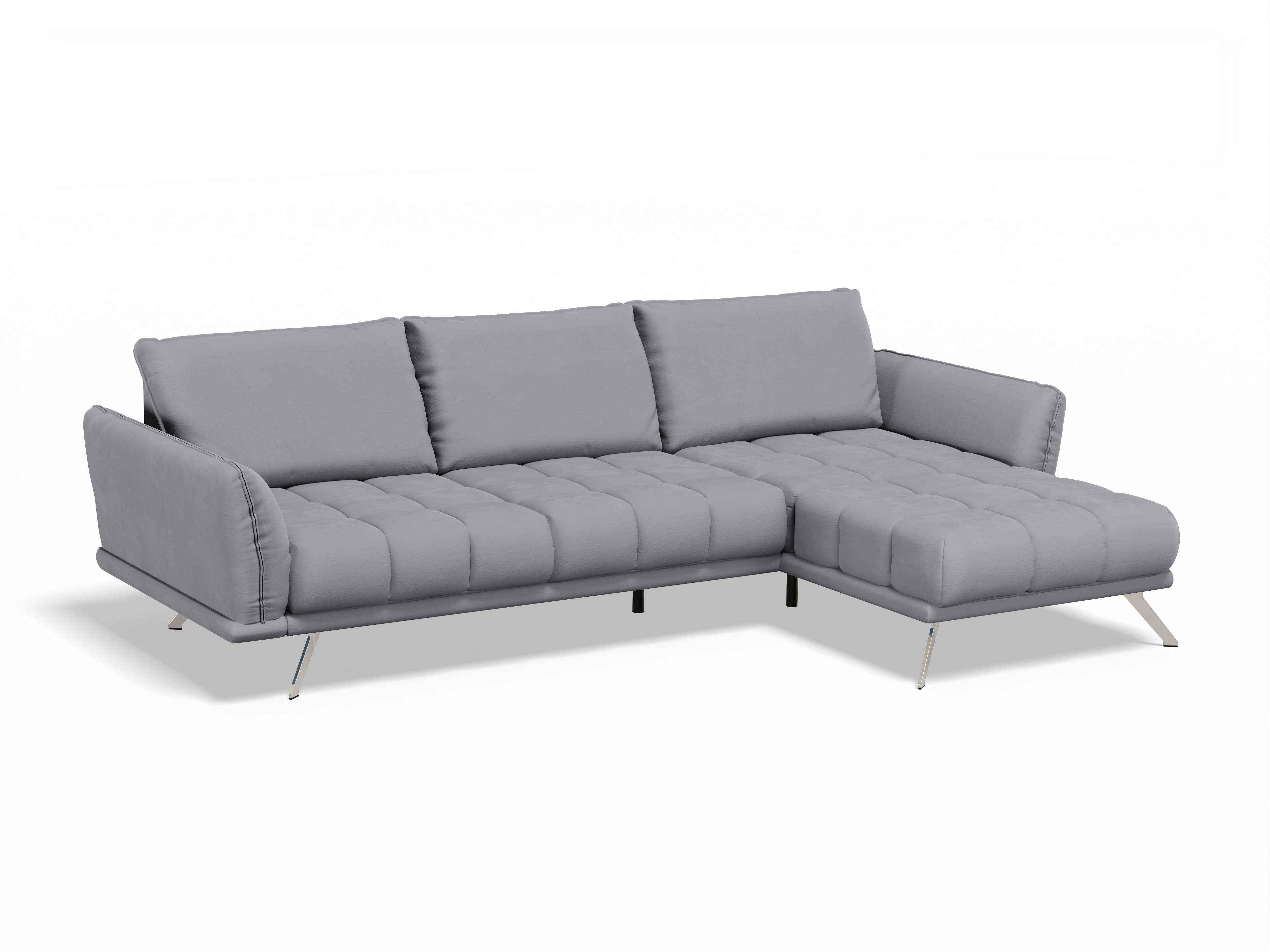 Ansicht des Produktes SC Smart 1065 Ecksofa rechts Abschluss offen in Stoff Grau