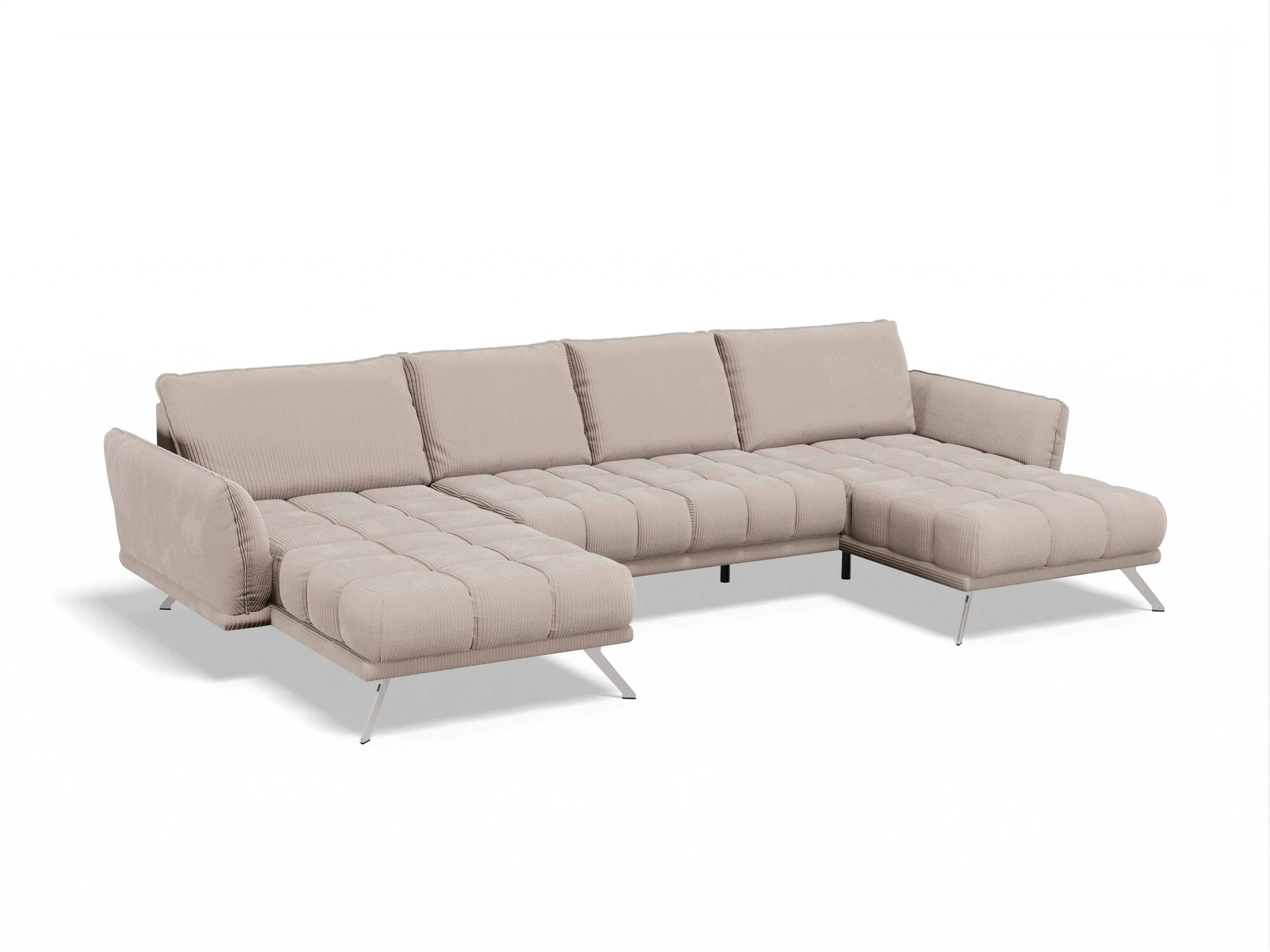 Ansicht des Produktes SC Smart 1065 Wohnlandschaft offen beidseitig in Stoff Grau