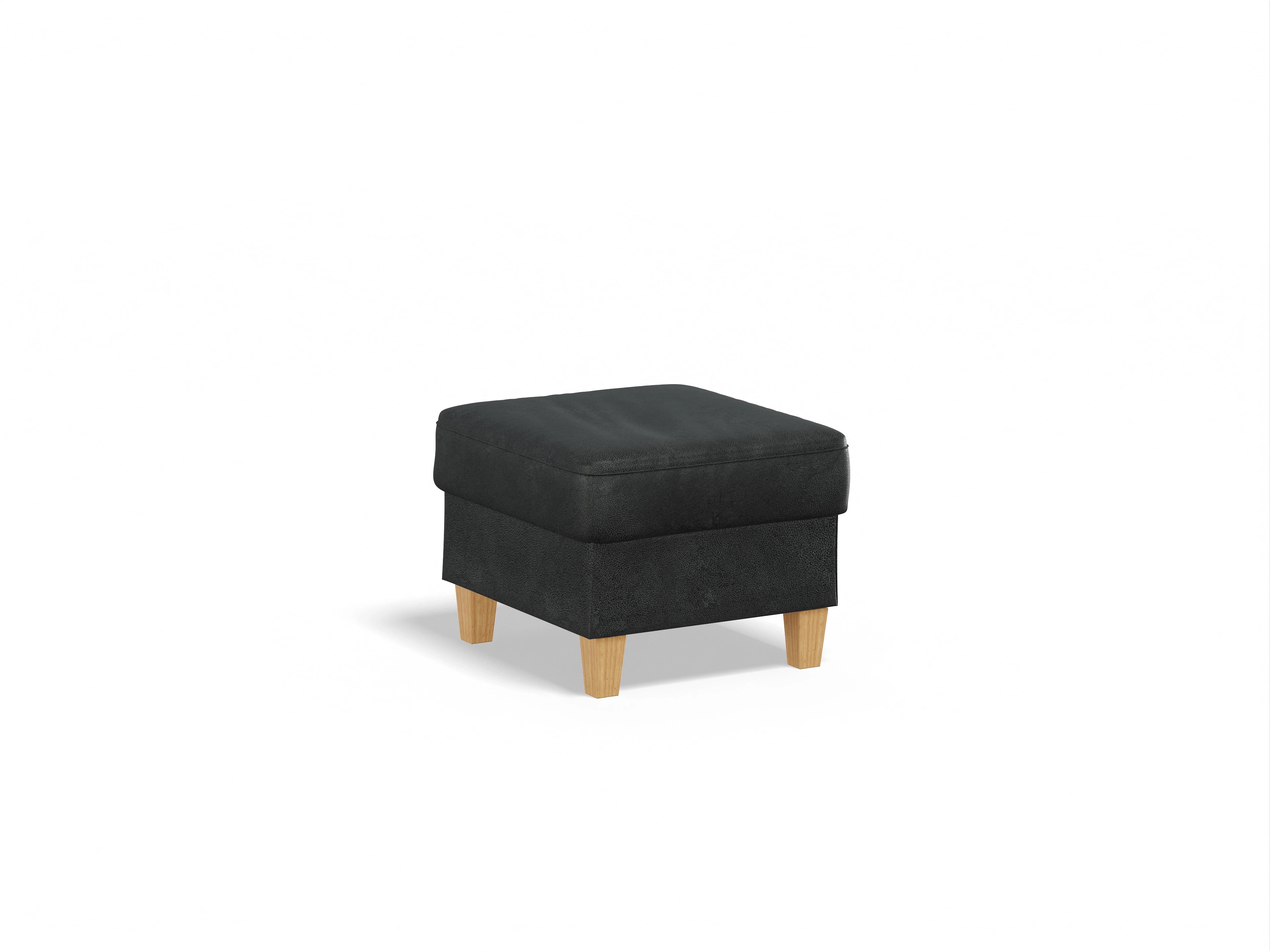 Ansicht des Produktes Warna Hocker in Stoff Grau