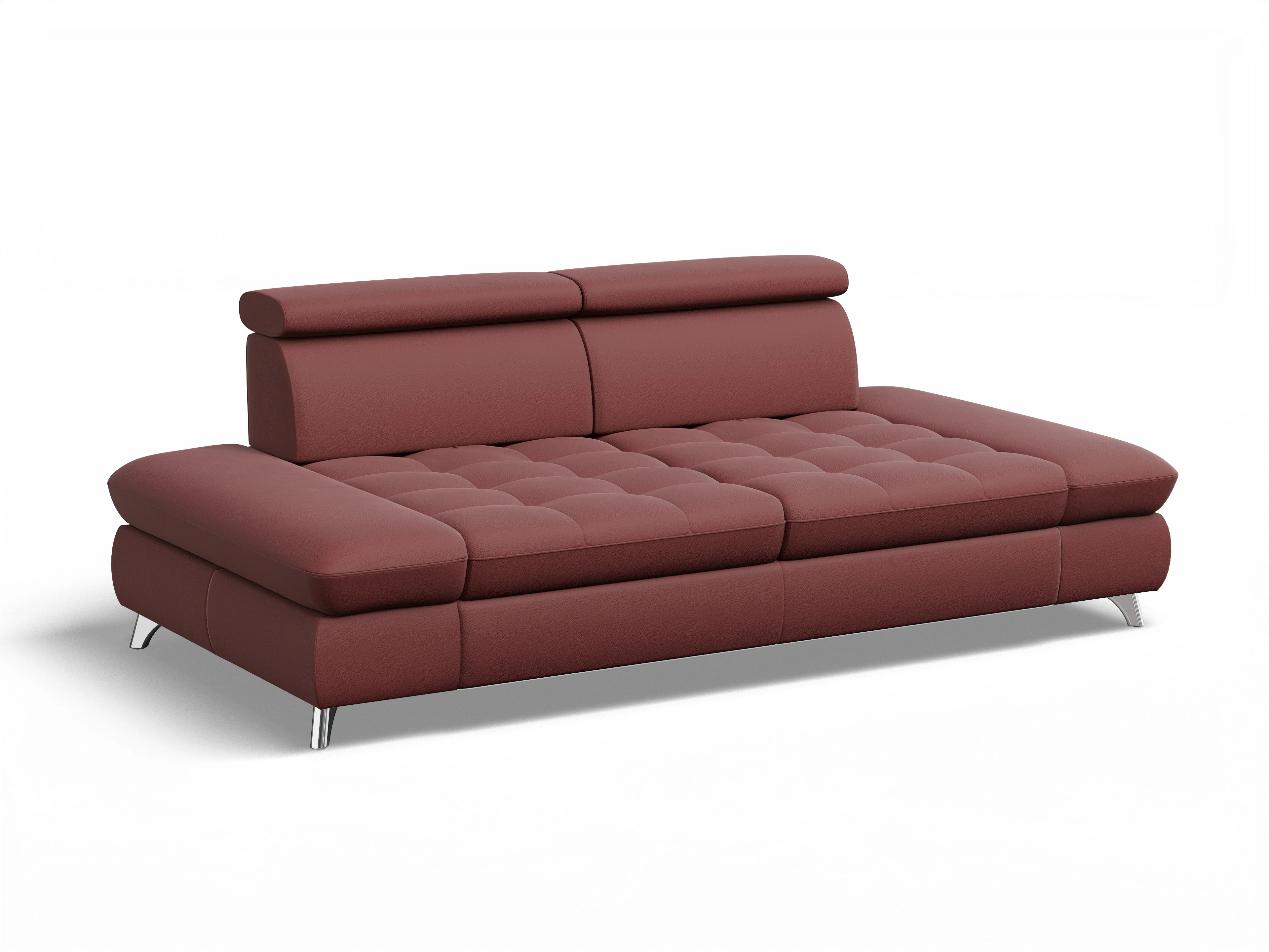Ansicht des Produktes Memphis Stoff 2-Sitzer Sofa in Leder Rot