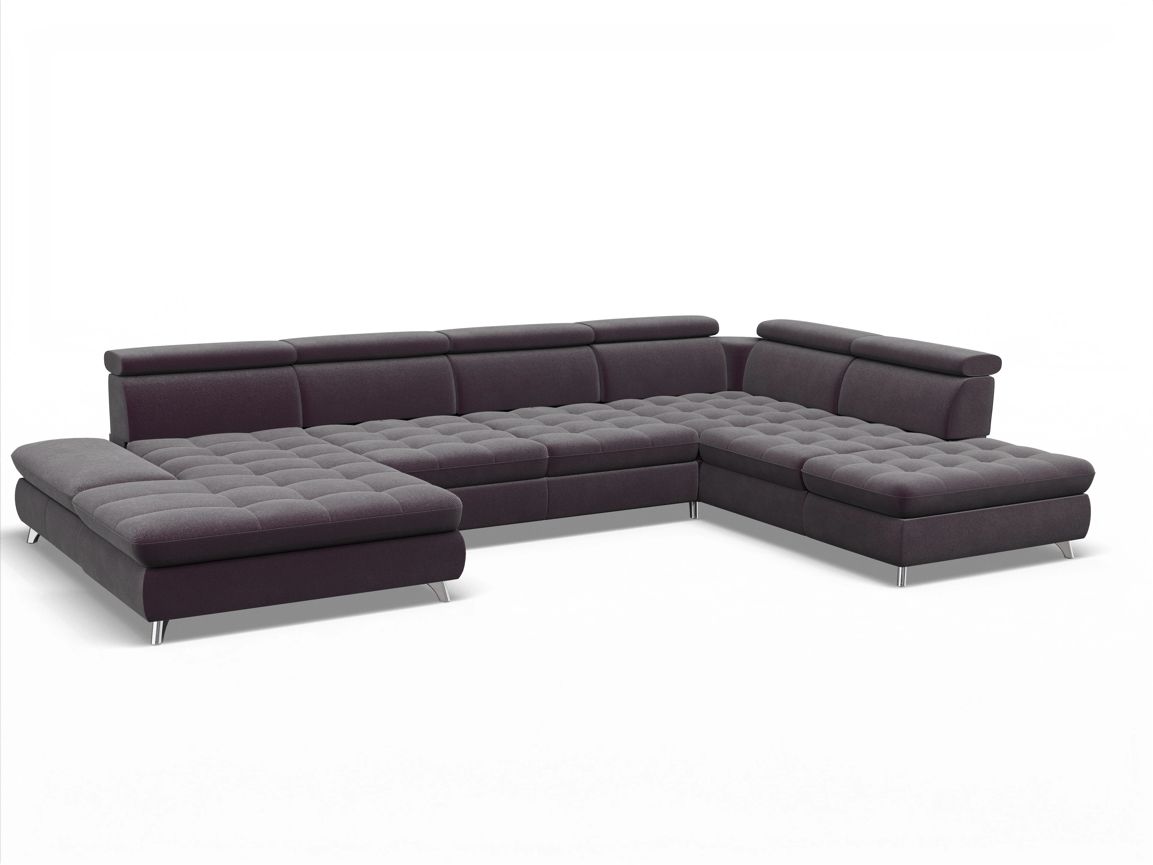 Ansicht des Produktes Memphis Stoff Wohnlandschaft offen beidseitig in Stoff Rot