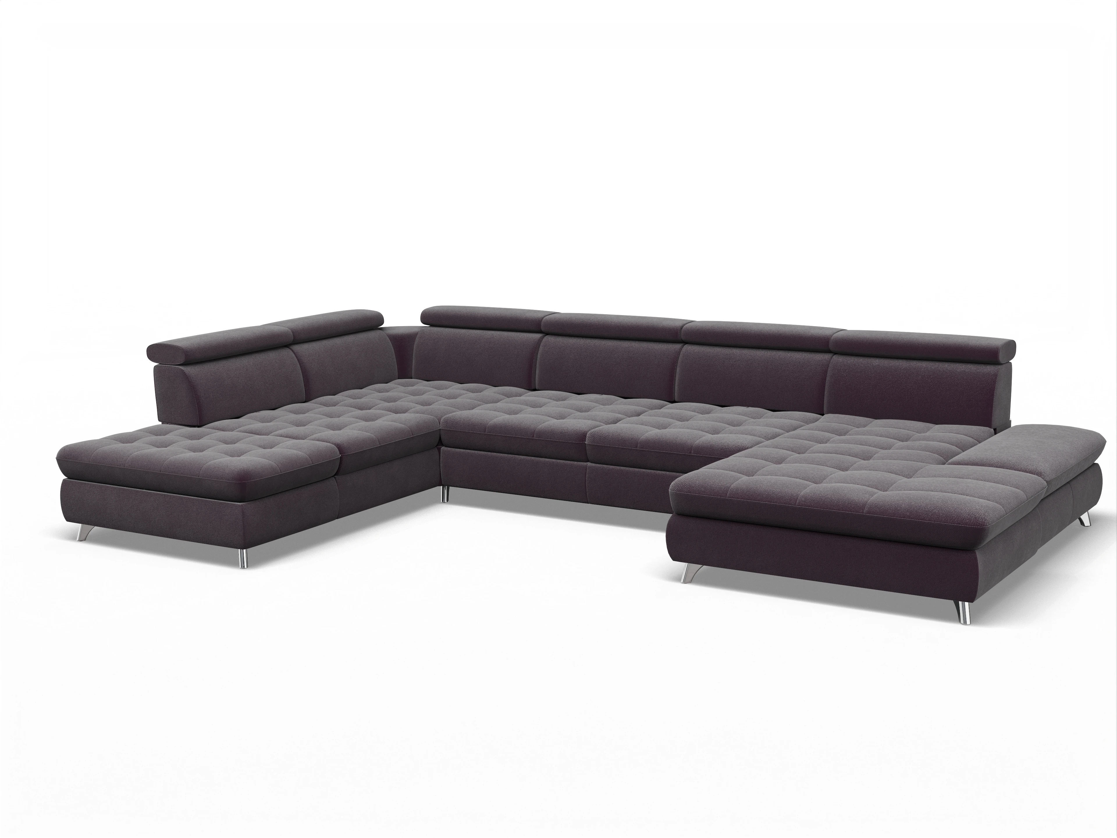 Ansicht des Produktes Memphis Stoff Wohnlandschaft offen beidseitig in Stoff Rot