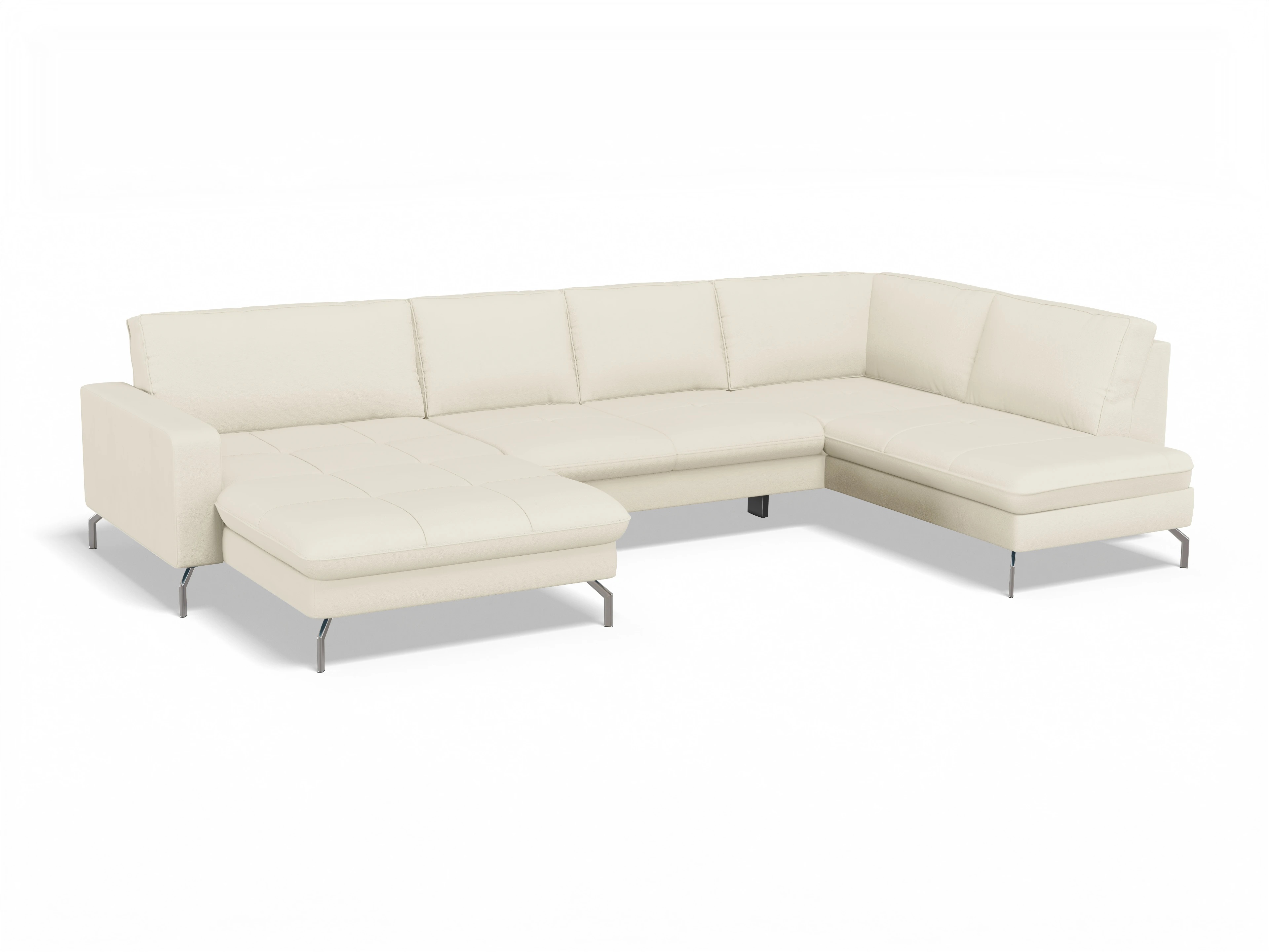 Sitz Concept smart 1075 CanapéXL Medium SE1,5Aho L Ansicht des Produktes SC Smart 1075 Wohnlandschaft offen beidseitig in Stoff Beige