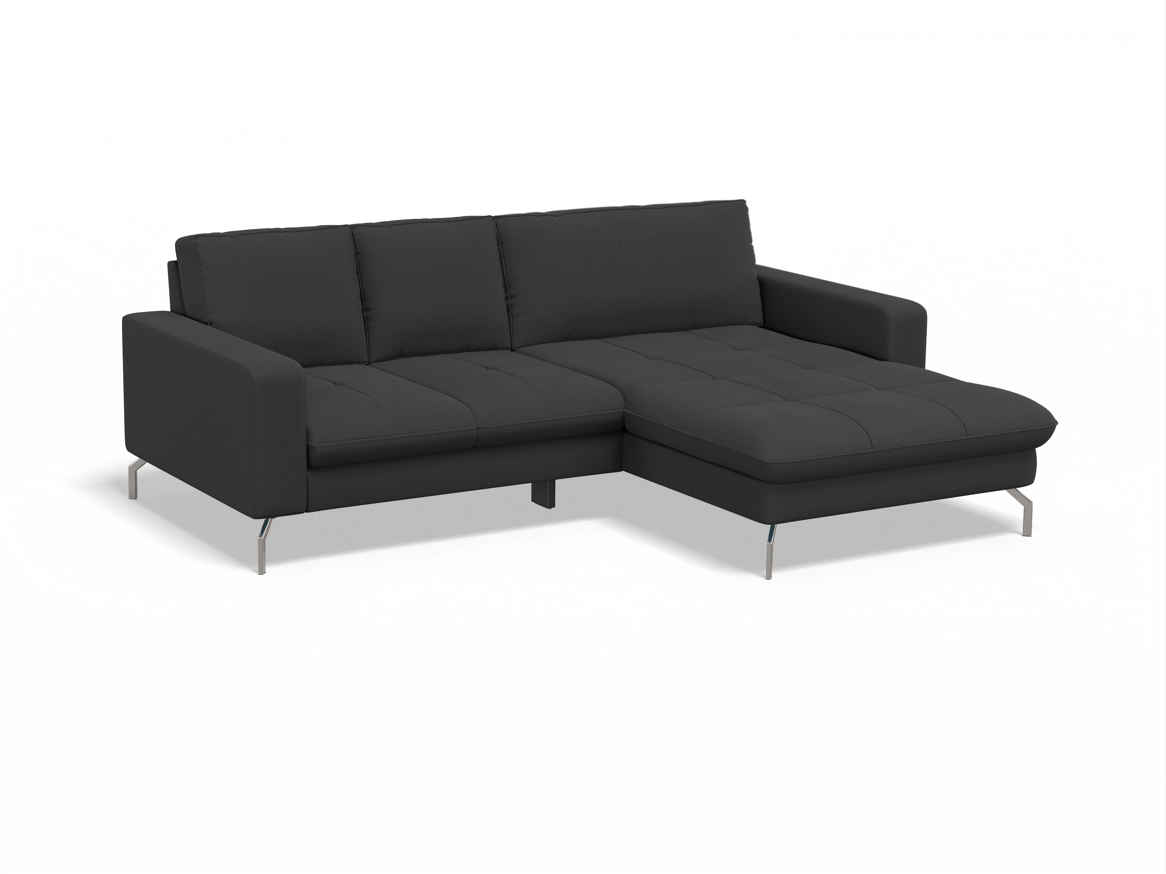 Ansicht des Produktes SC Smart 1075 Ecksofa rechts Abschluss offen in Stoff Grau
