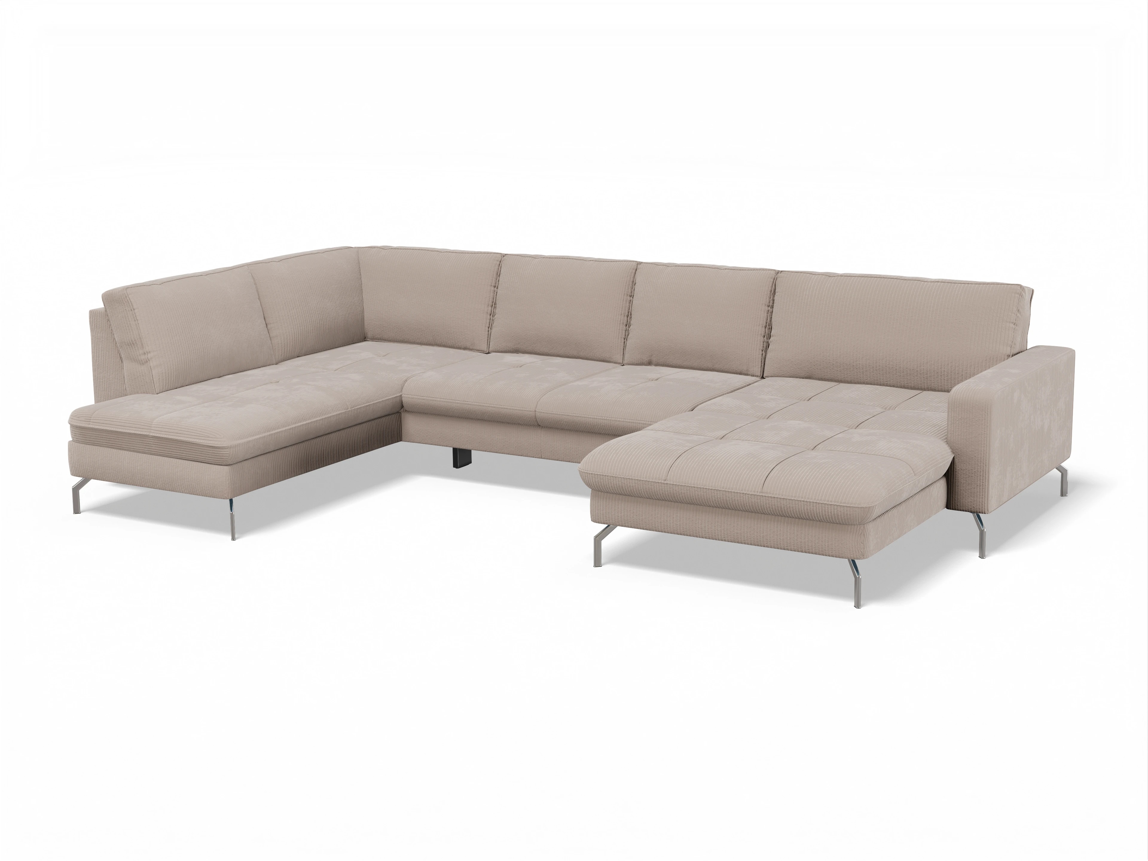 Sitz Concept smart 1075 CanapéXL Medium SE1,5Aho R Ansicht des Produktes SC Smart 1075 Wohnlandschaft offen beidseitig in Stoff Grau