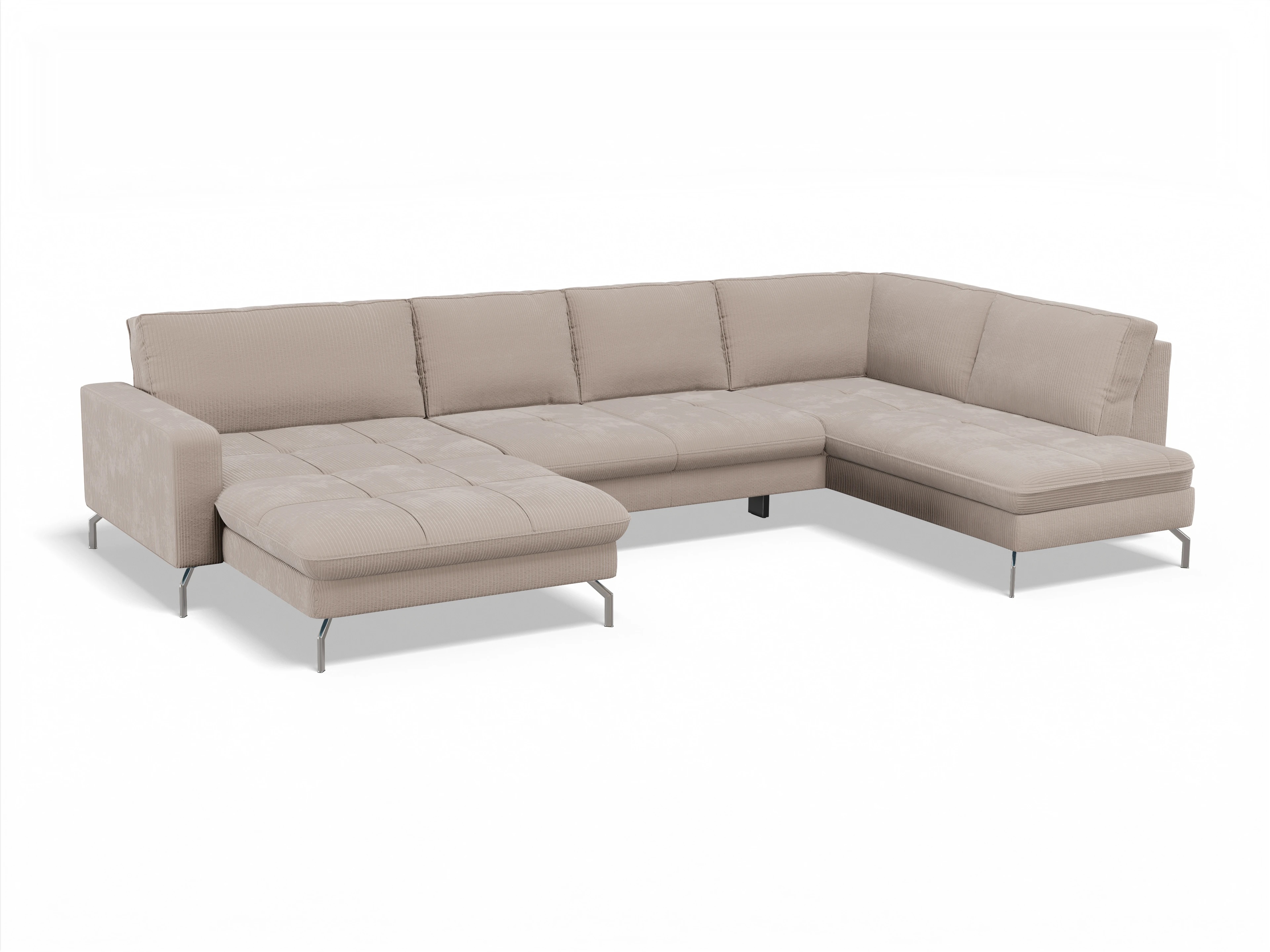 Ansicht des Produktes SC Smart 1075 Wohnlandschaft offen beidseitig in Stoff Grau