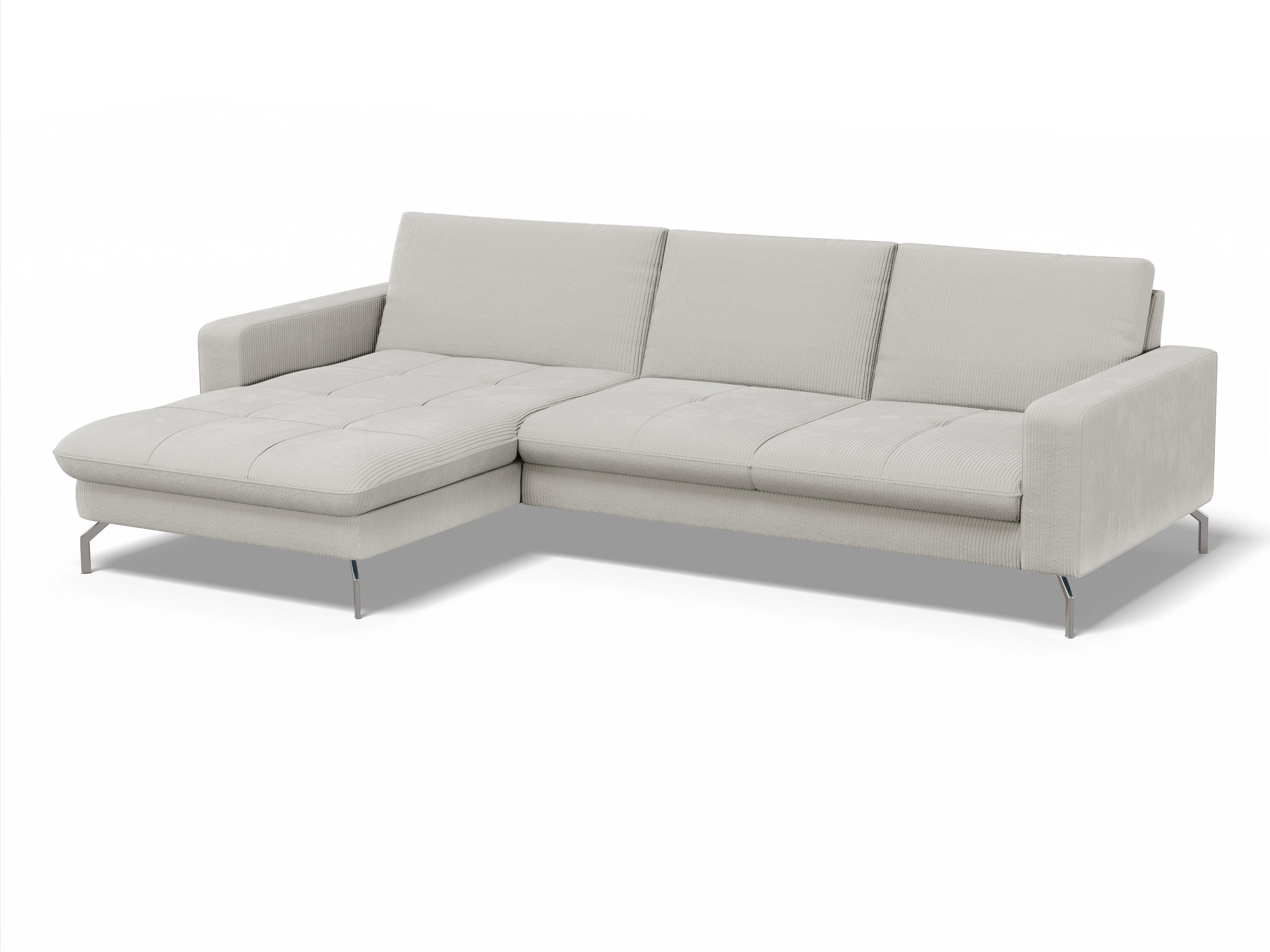 Ansicht des Produktes SC Smart 1075 Ecksofa links Abschluss offen in Stoff Beige