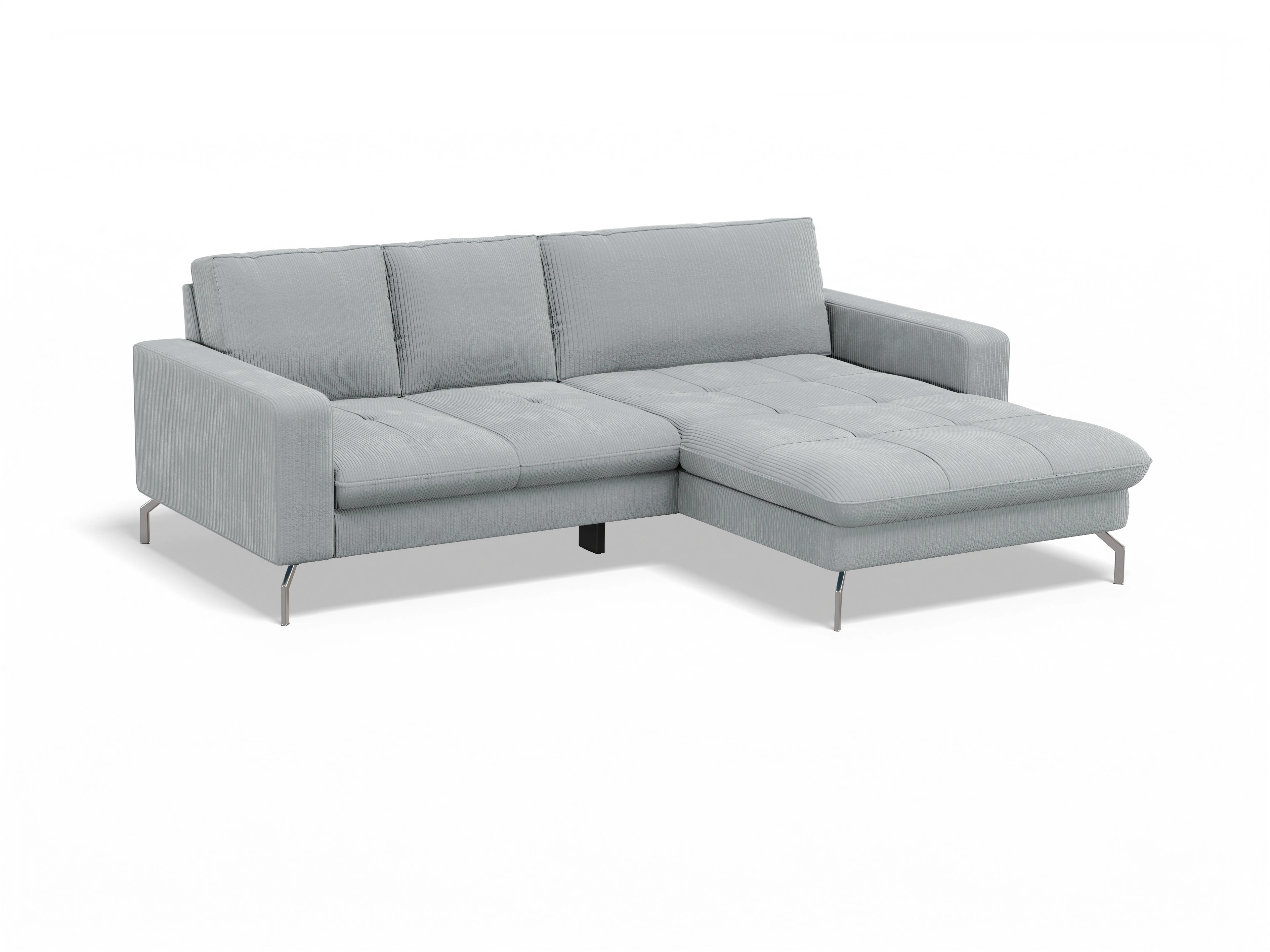 Ansicht des Produktes SC Smart 1075 Ecksofa rechts Abschluss offen in Stoff Grau