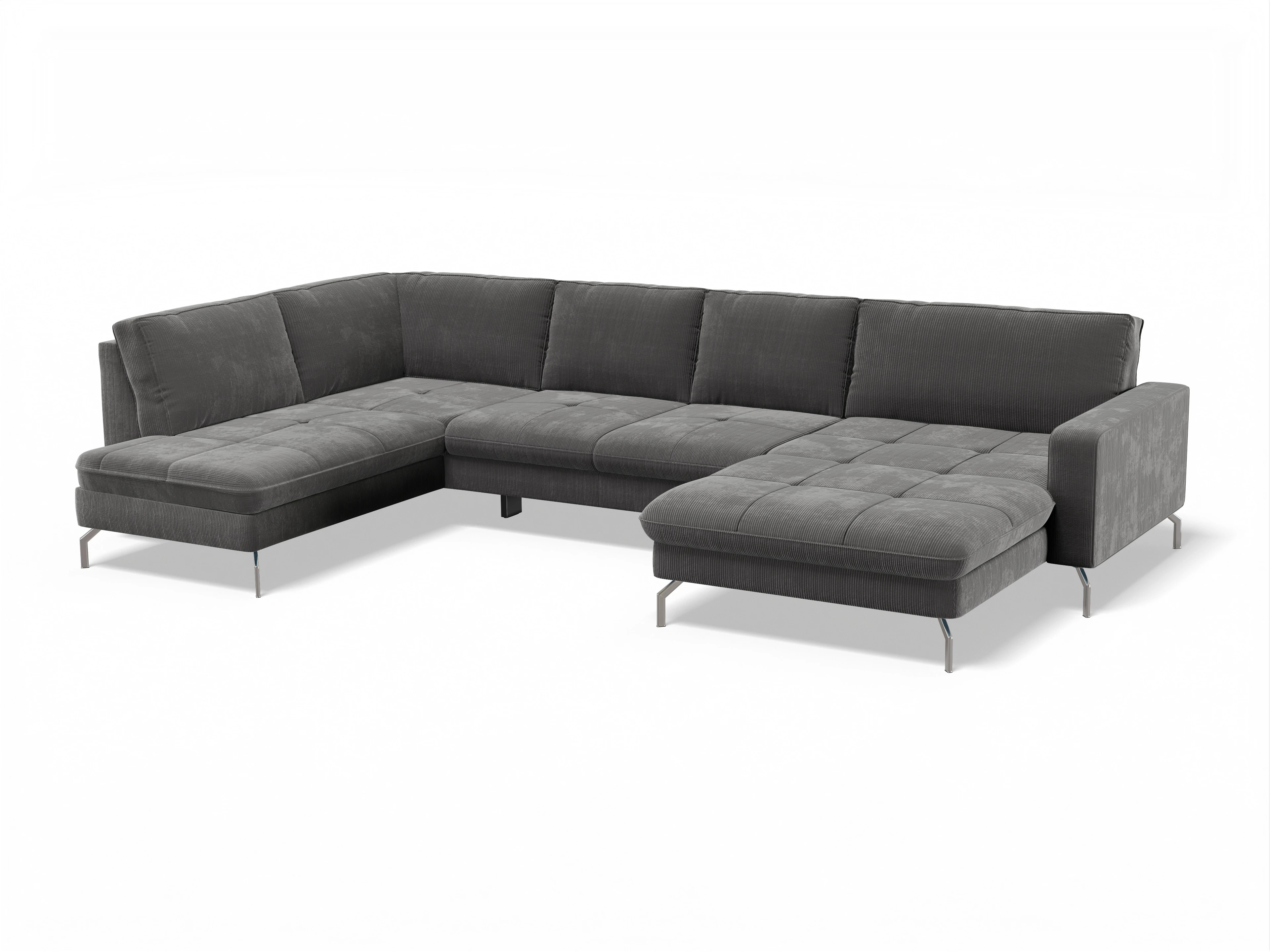 Sitz Concept smart 1075 CanapéXL Medium SE1,5Aho R Ansicht des Produktes SC Smart 1075 Wohnlandschaft offen beidseitig in Stoff Grau