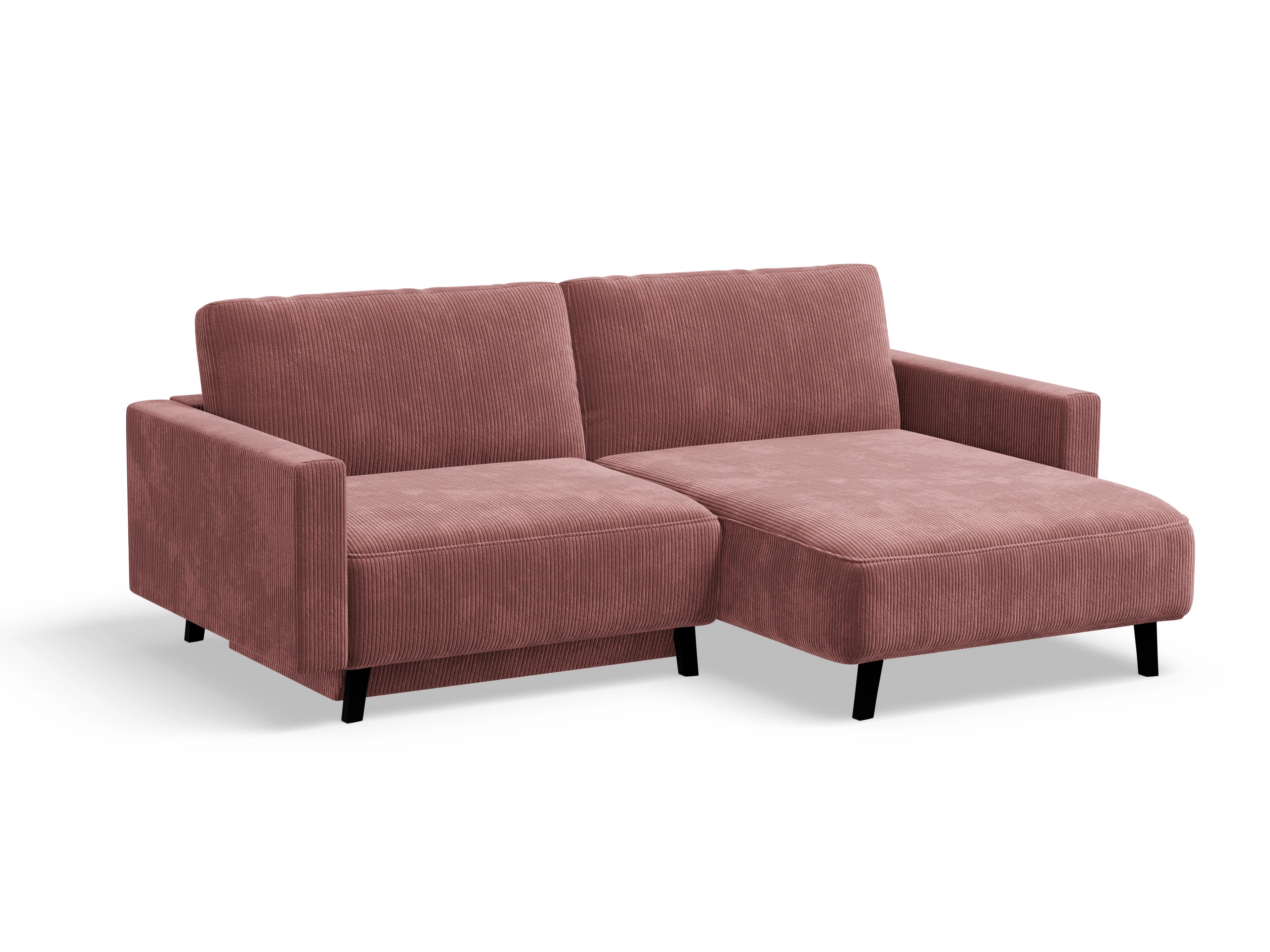 Schlafsofa Hagen Ecksofa rechts Armlehne 2 ca 13cm Ansicht des Produktes Hagen in Stoff Rosa