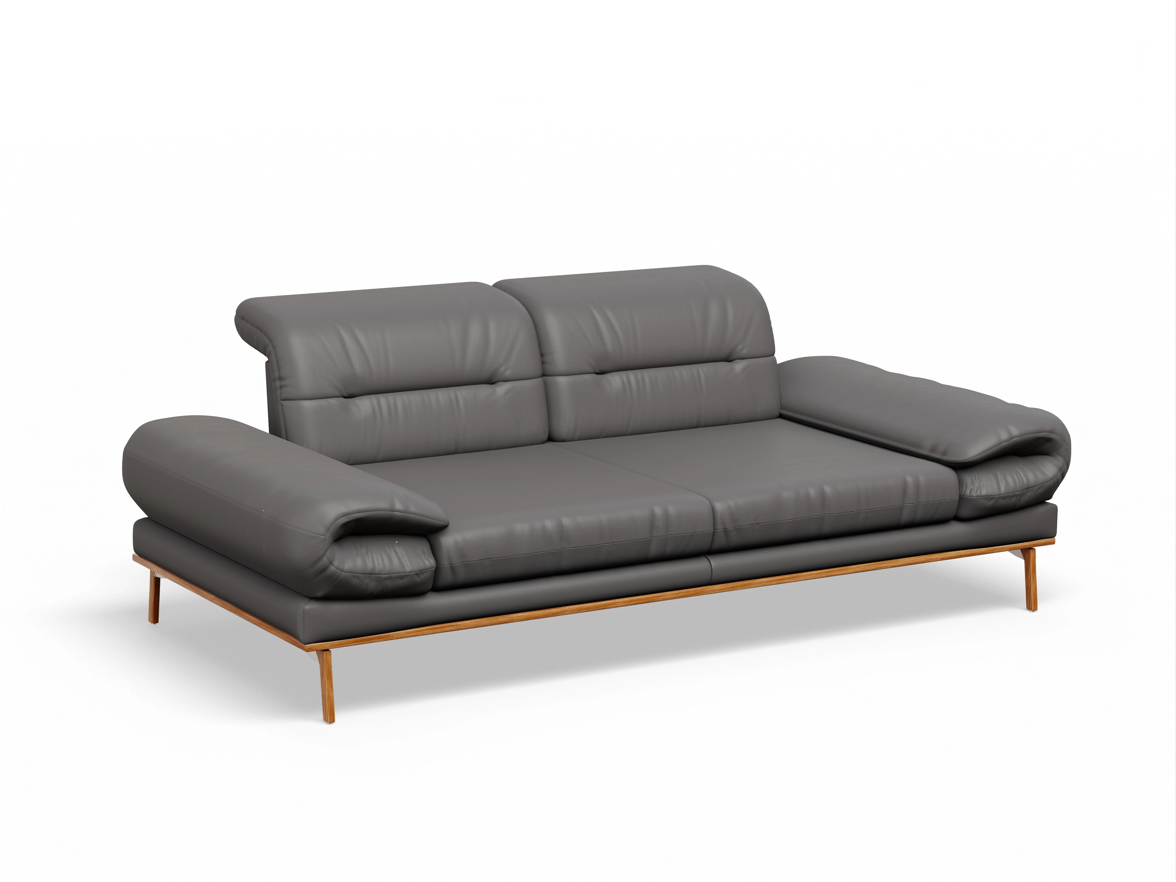 Ansicht des Produktes San Marino 2-Sitzer Sofa in Leder Grau