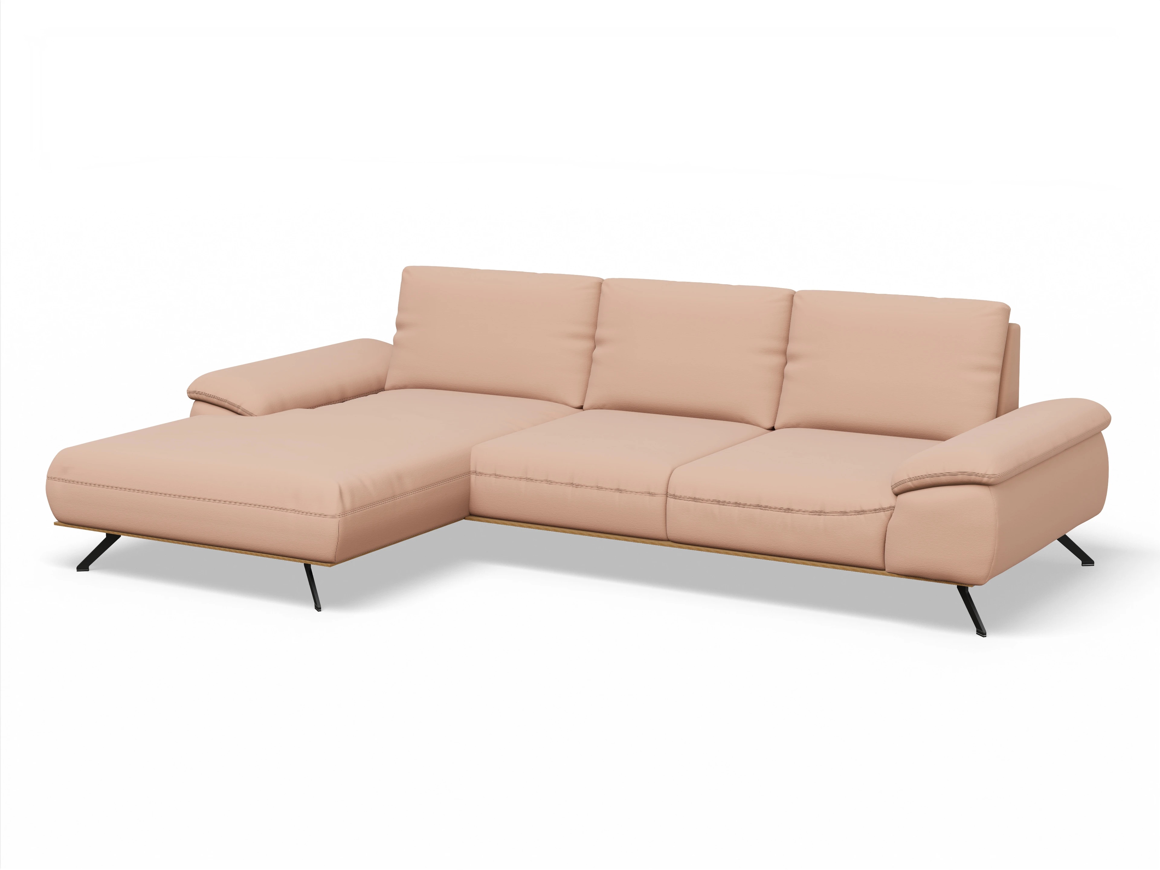 Ansicht des Produktes SC Family 1029 Ecksofa links Abschluss offen in Stoff Braun