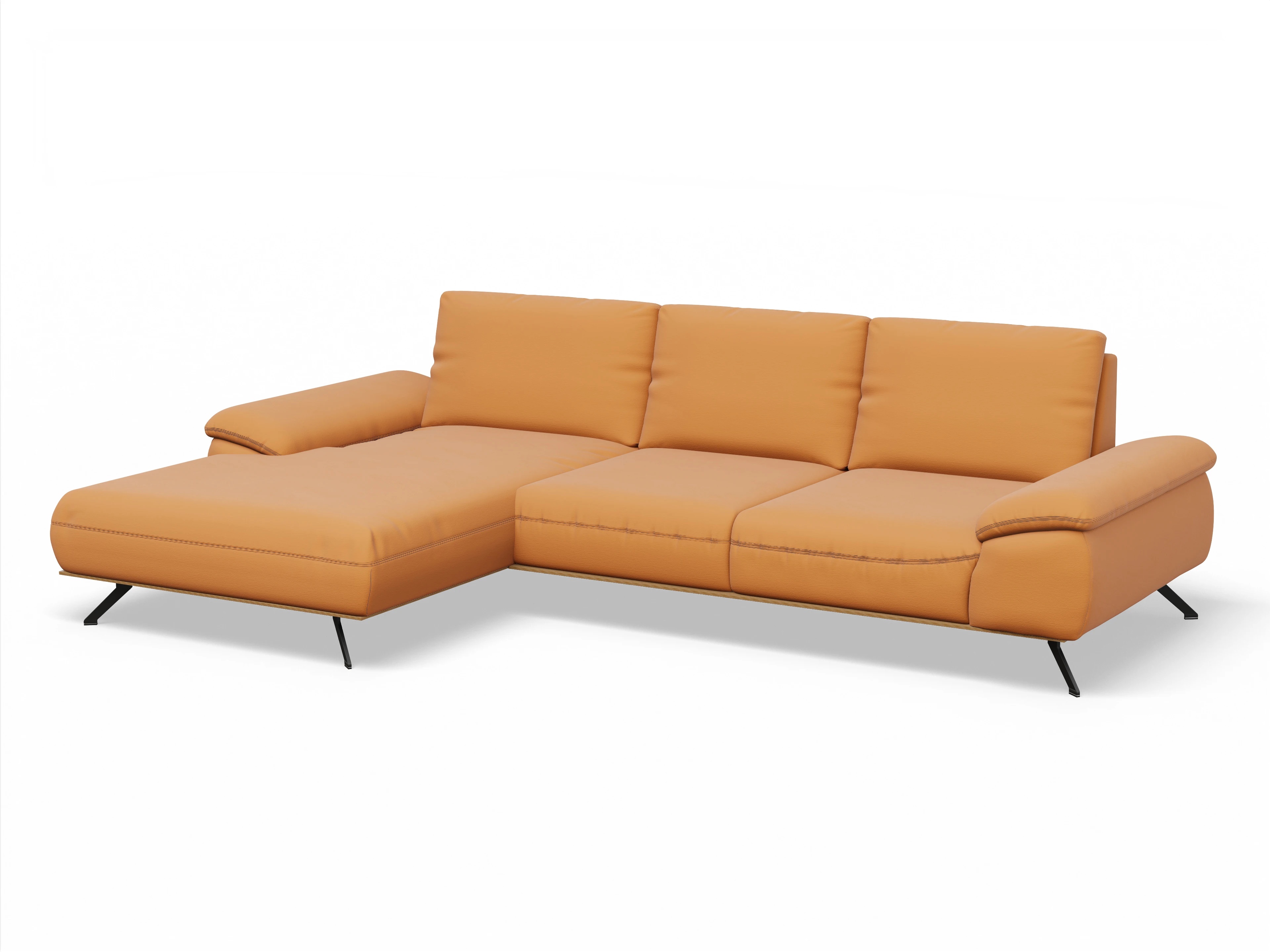 Ansicht des Produktes SC Family 1029 Ecksofa links Abschluss offen in Stoff Orange
