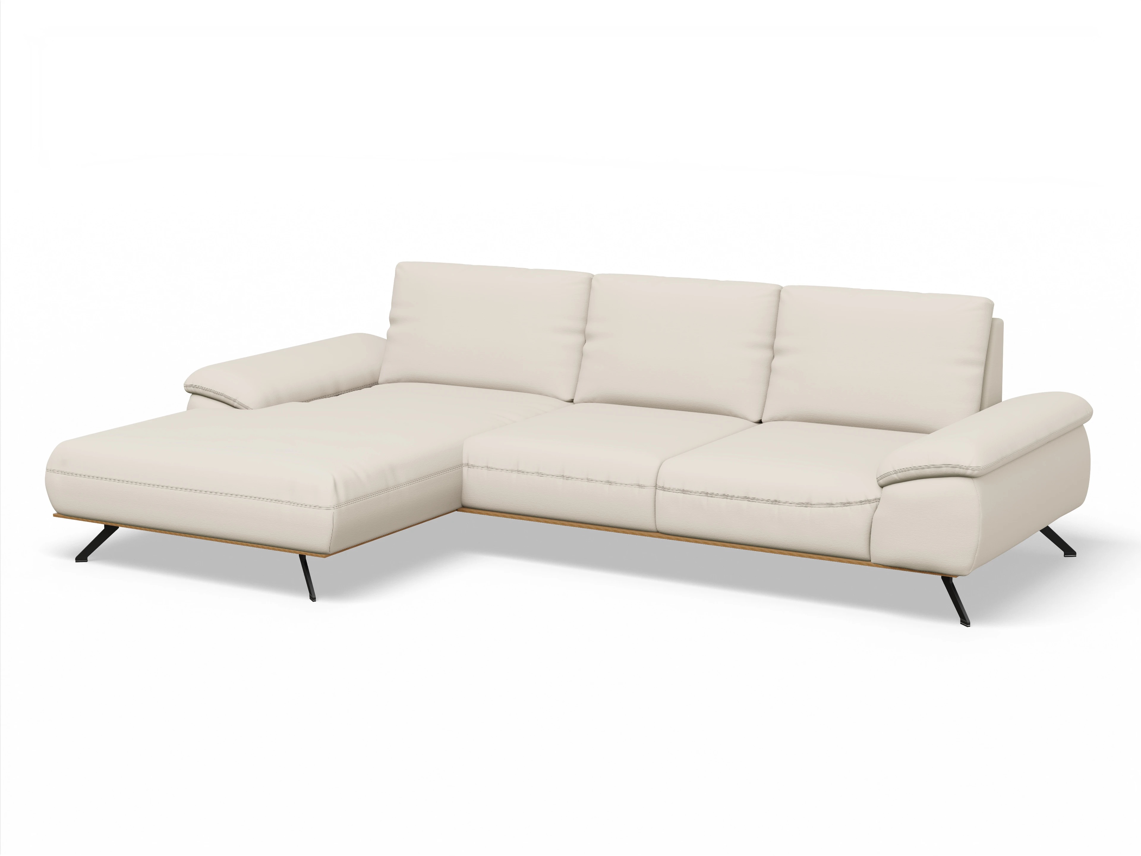 Ansicht des Produktes SC Family 1029 Ecksofa links Abschluss offen in Stoff Beige
