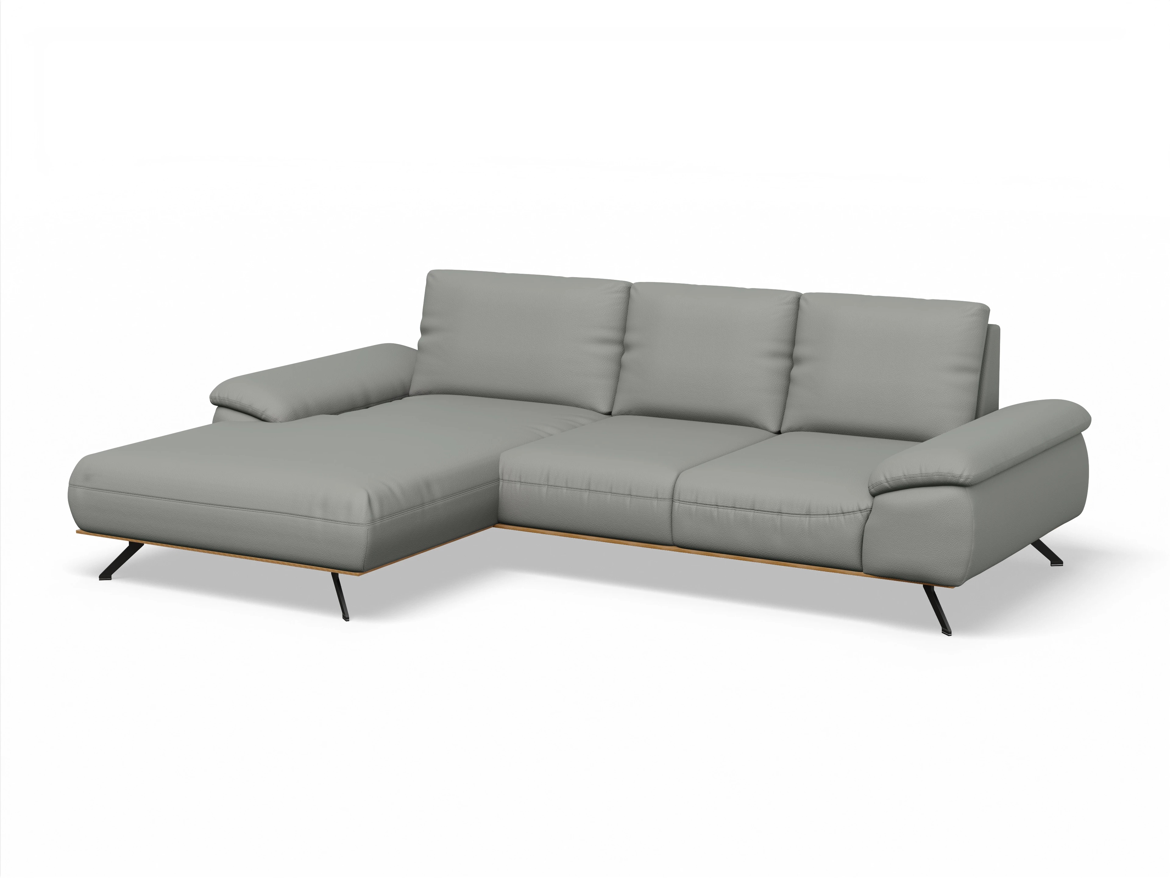 Ansicht des Produktes SC Family 1029 Ecksofa links Abschluss offen in Stoff Grau
