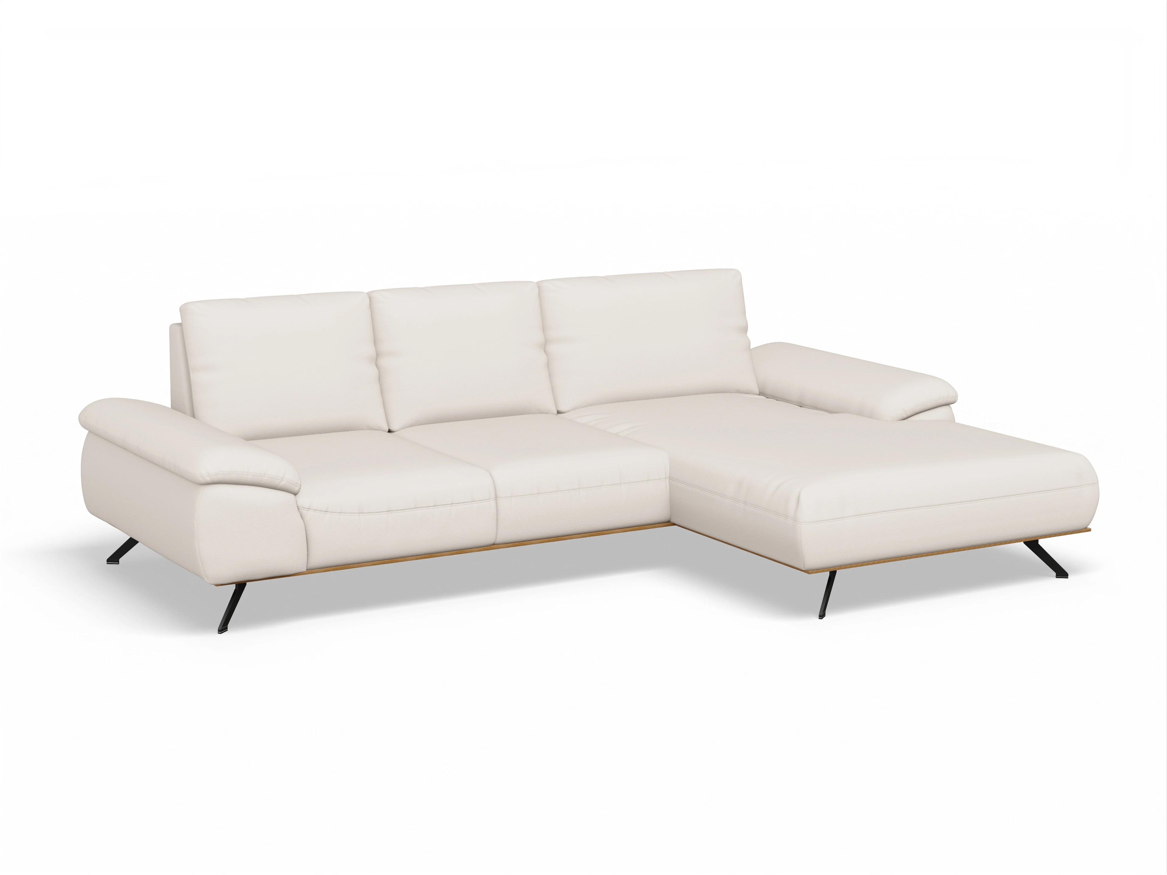 Ansicht des Produktes SC Family 1029 Ecksofa rechts Abschluss offen in Stoff Beige