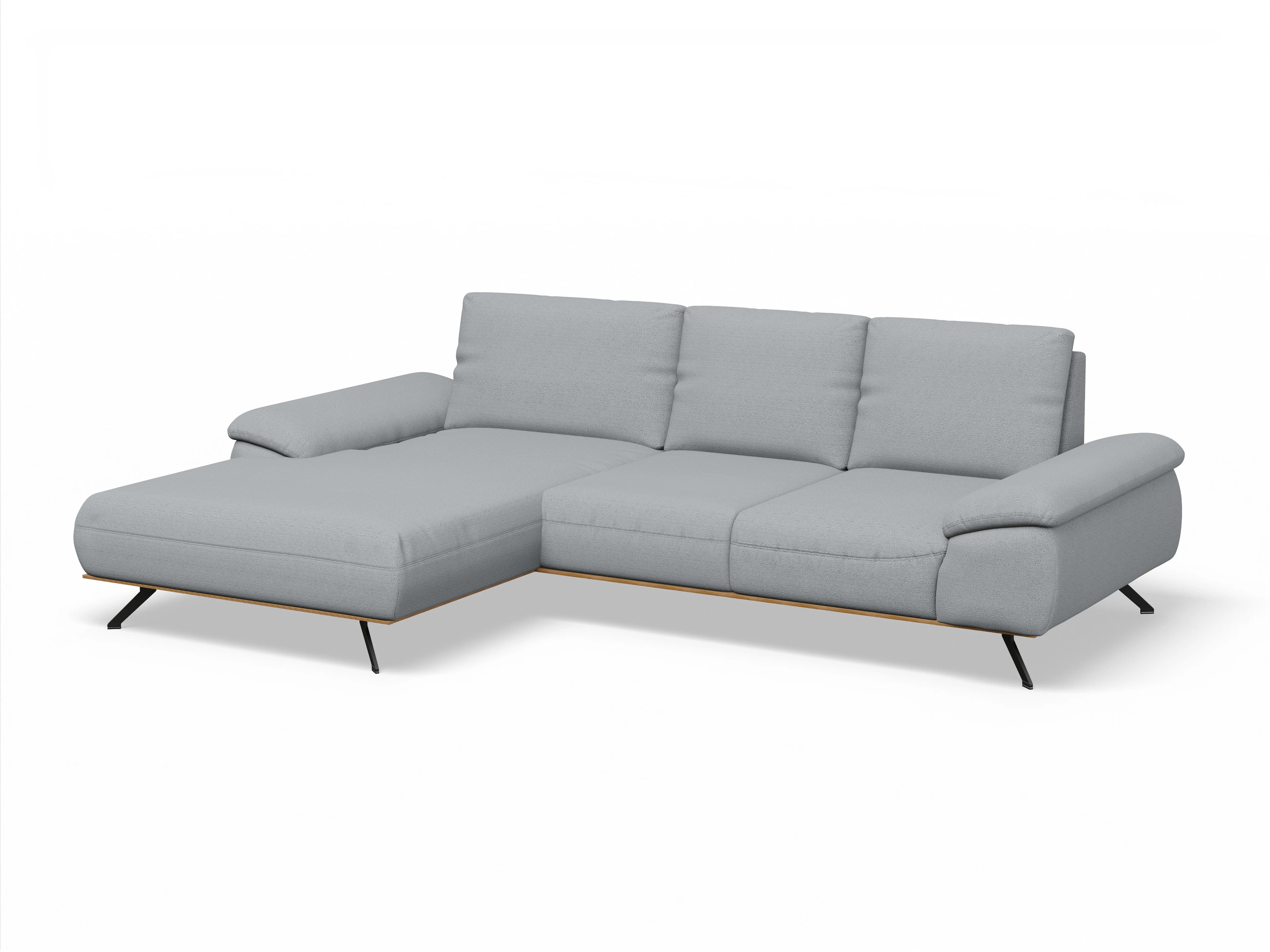 Sitz Concept Family 1029 Can Medium L Ansicht des Produktes SC Family 1029 Ecksofa links Abschluss offen in Stoff Grau