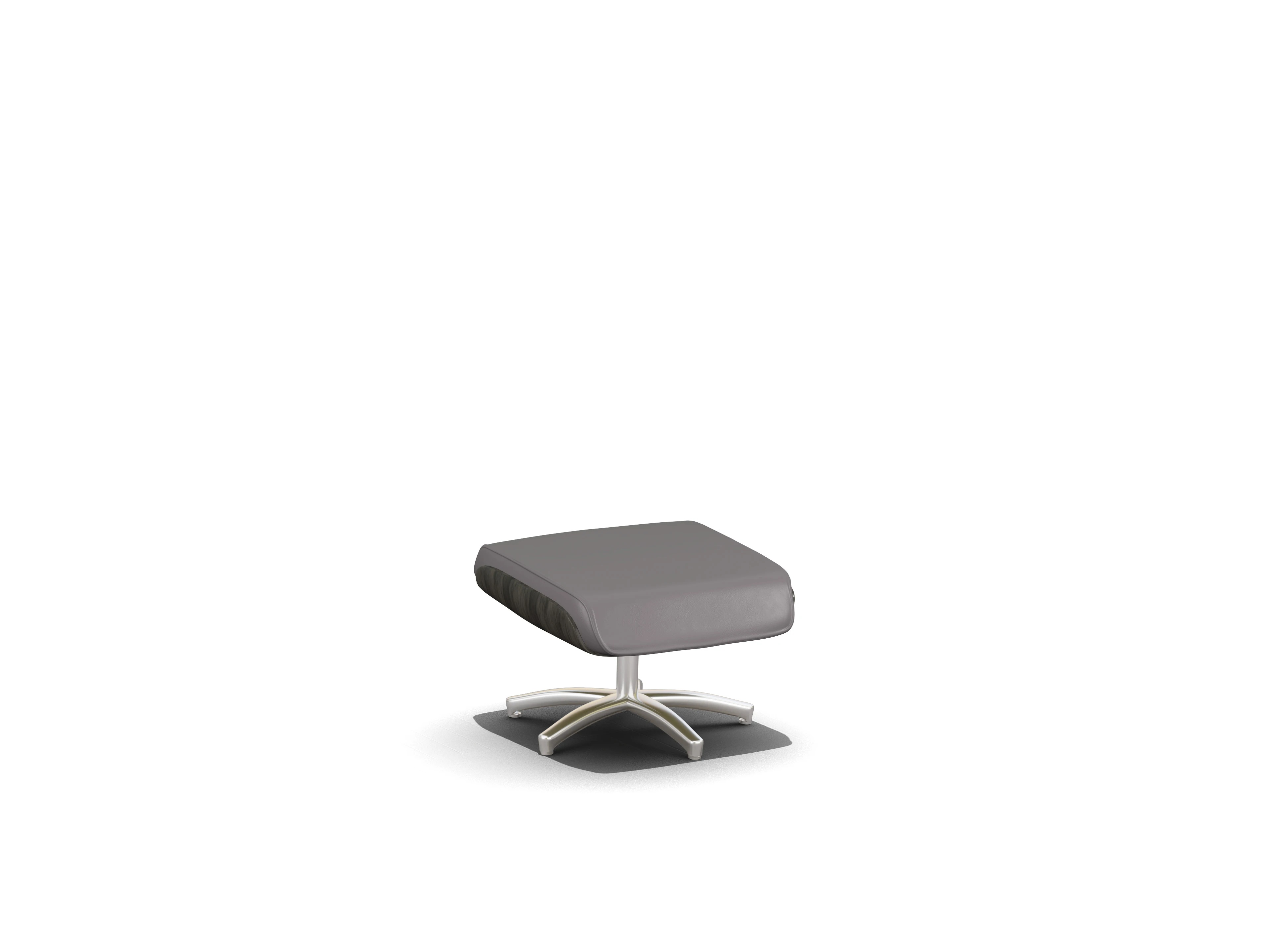 Ansicht des Produktes SC Premium 1057 Hocker in Leder Grau